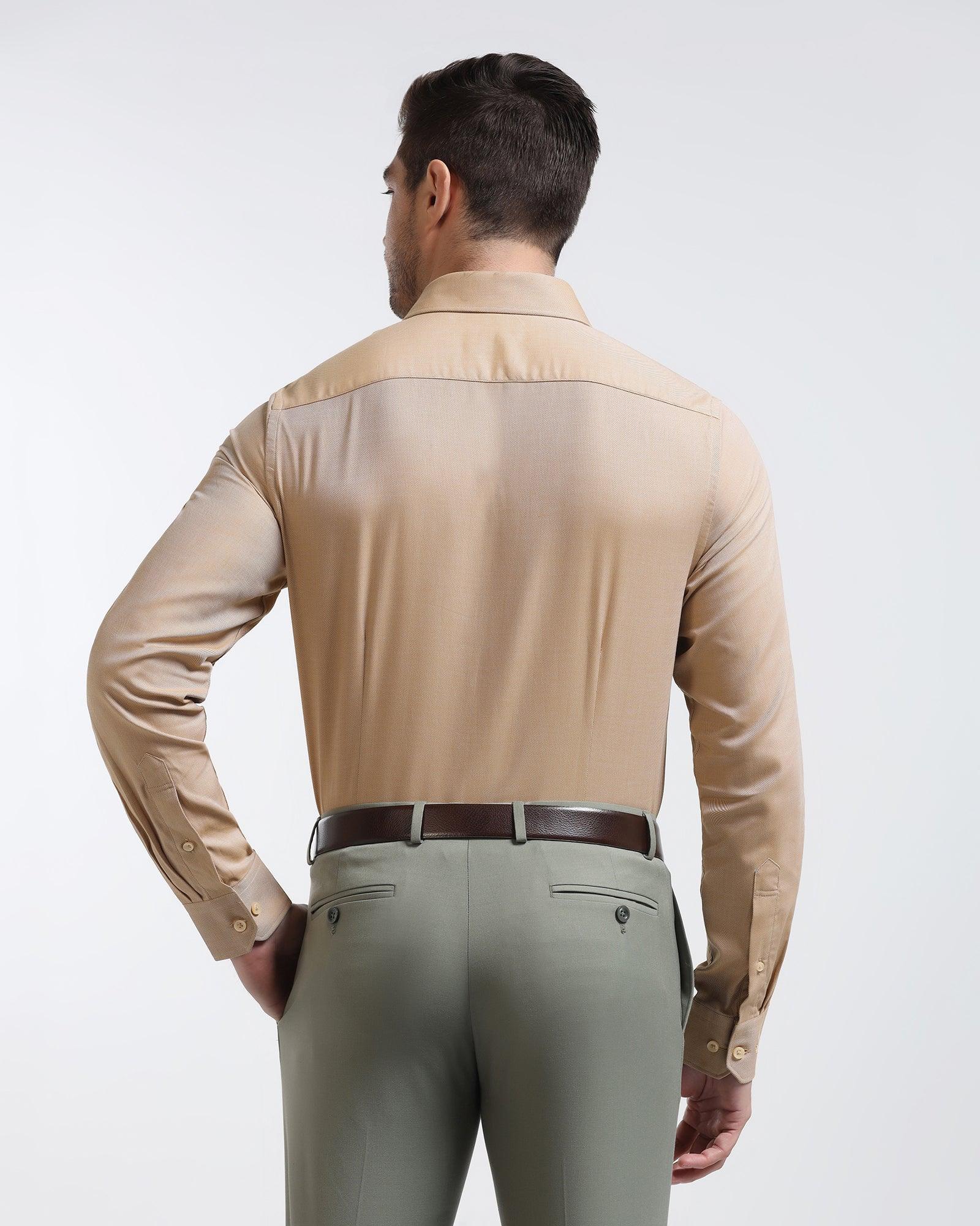 Formal Yellow Textured Shirt - Brat - Blackberrys