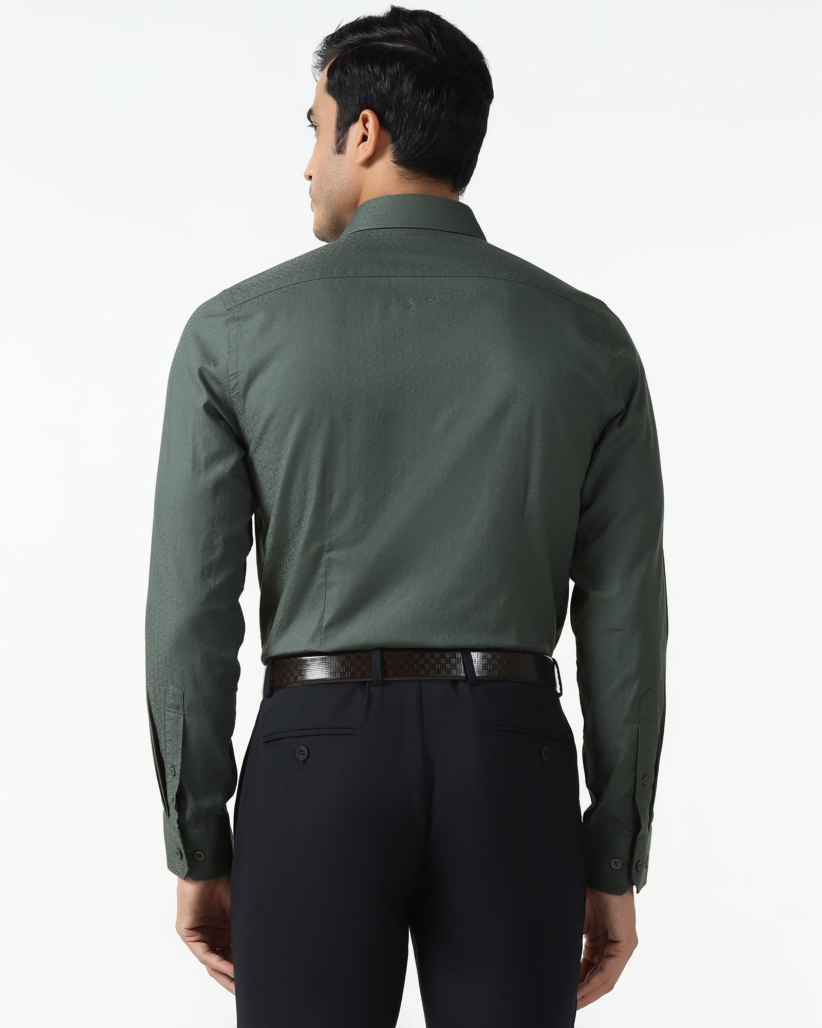 Green Jacquard Shirt - Romeo