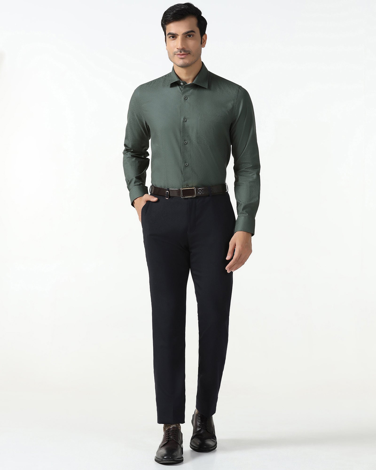 Green Jacquard Shirt - Romeo