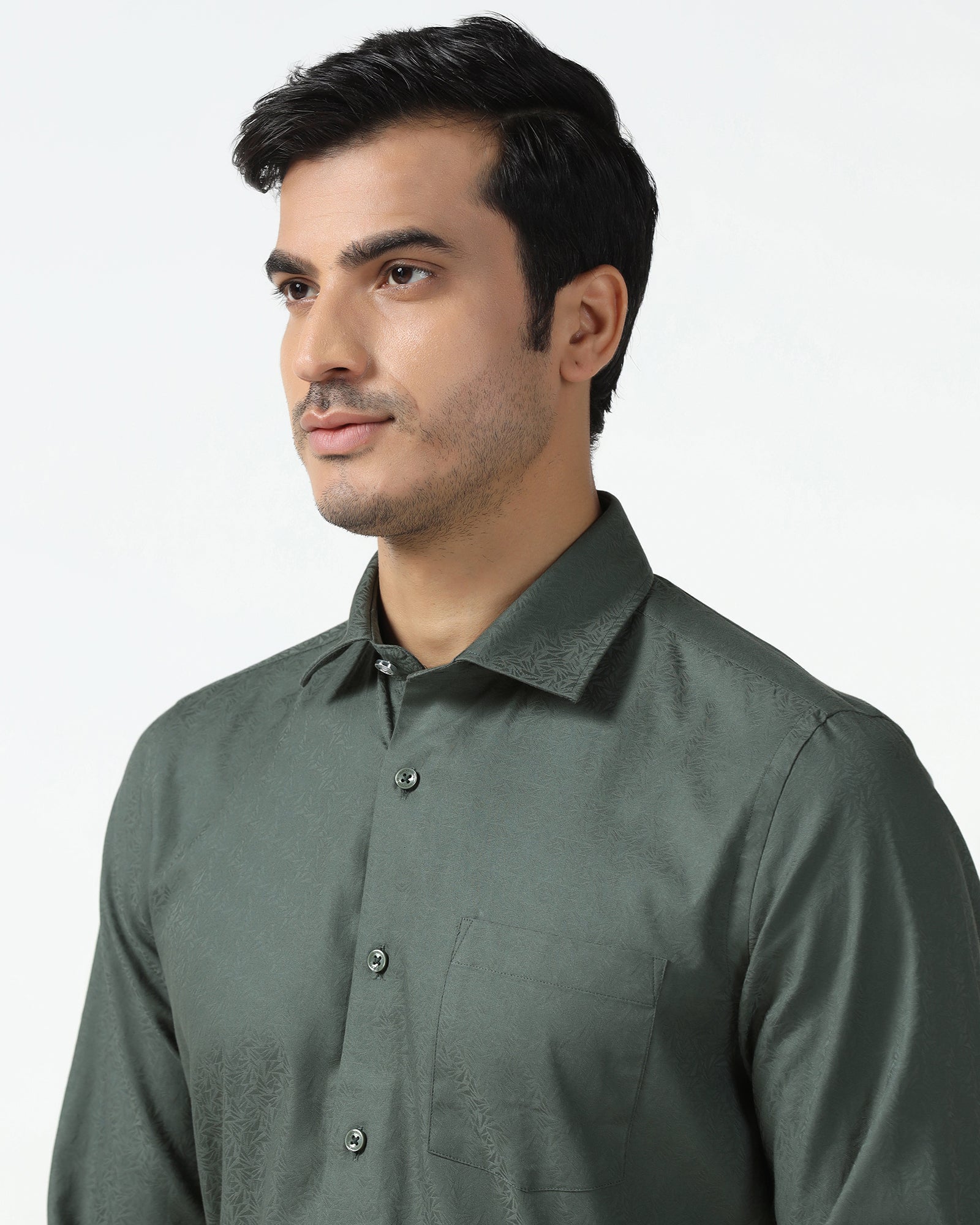Green Jacquard Shirt - Romeo