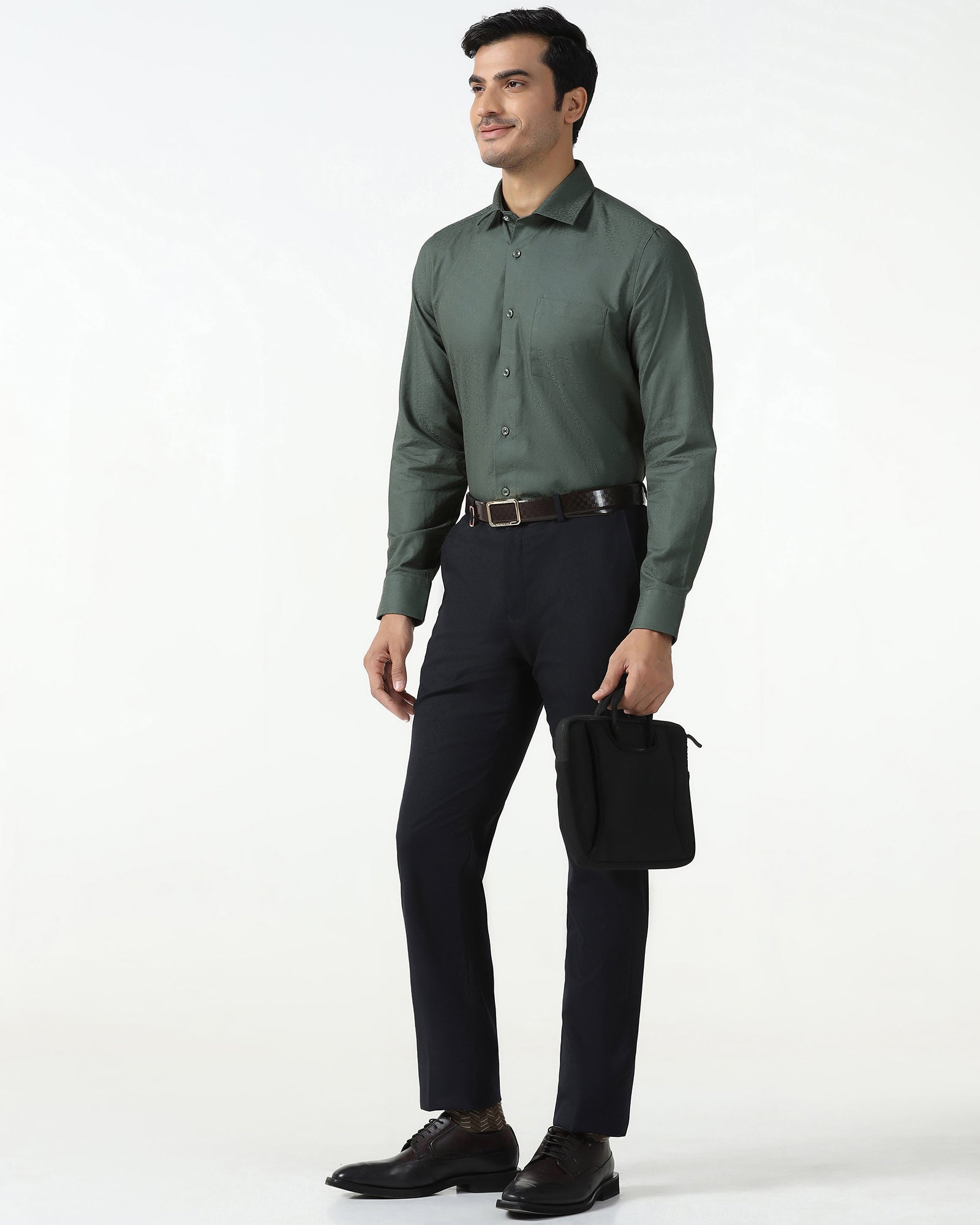 Green Jacquard Shirt - Romeo