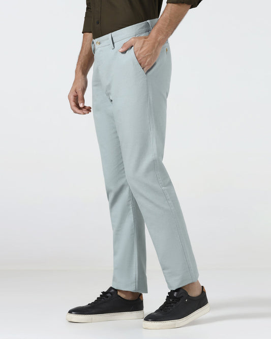 Green Linen Solid Khakis - Judas