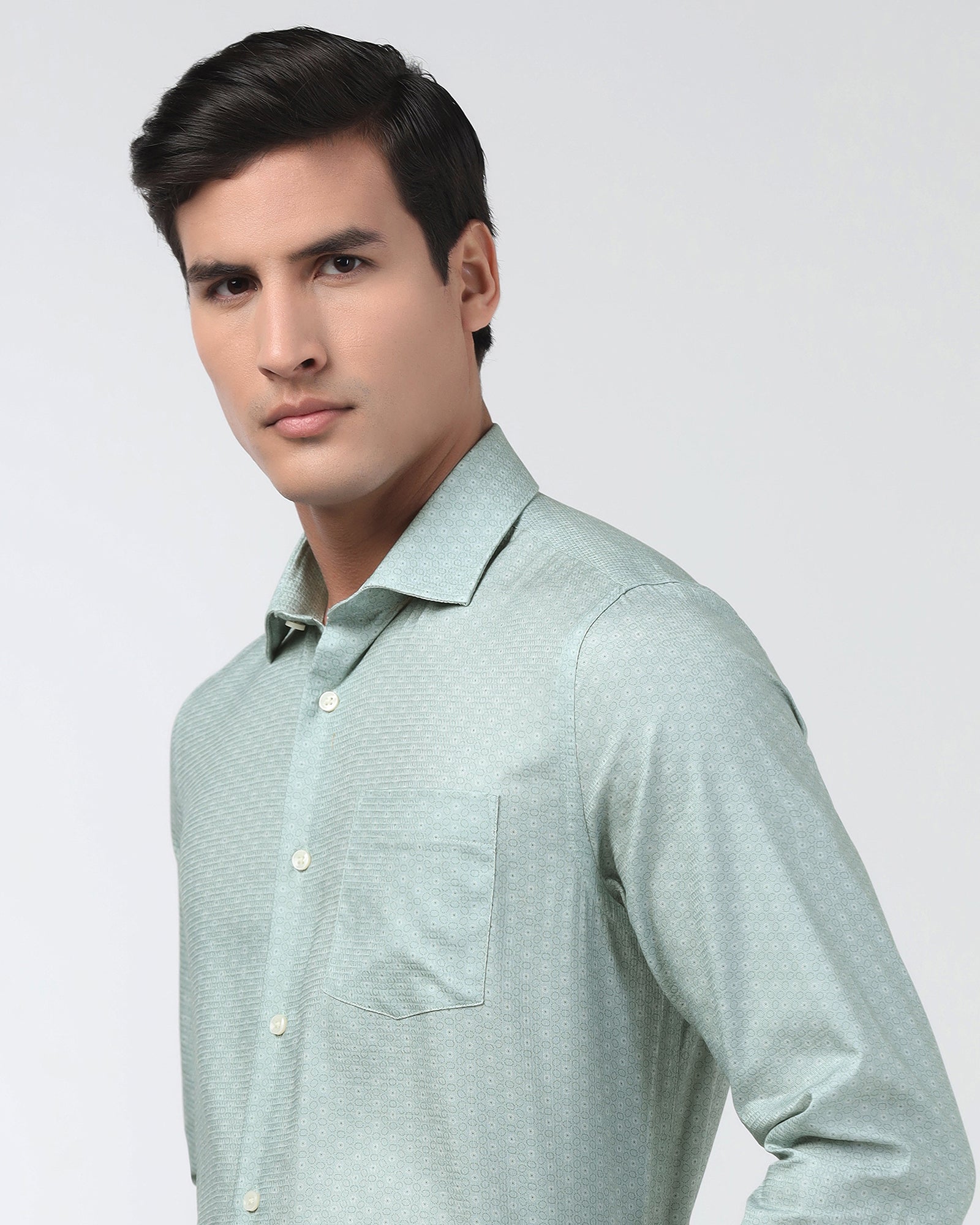 Green Printed Shirt - Anise