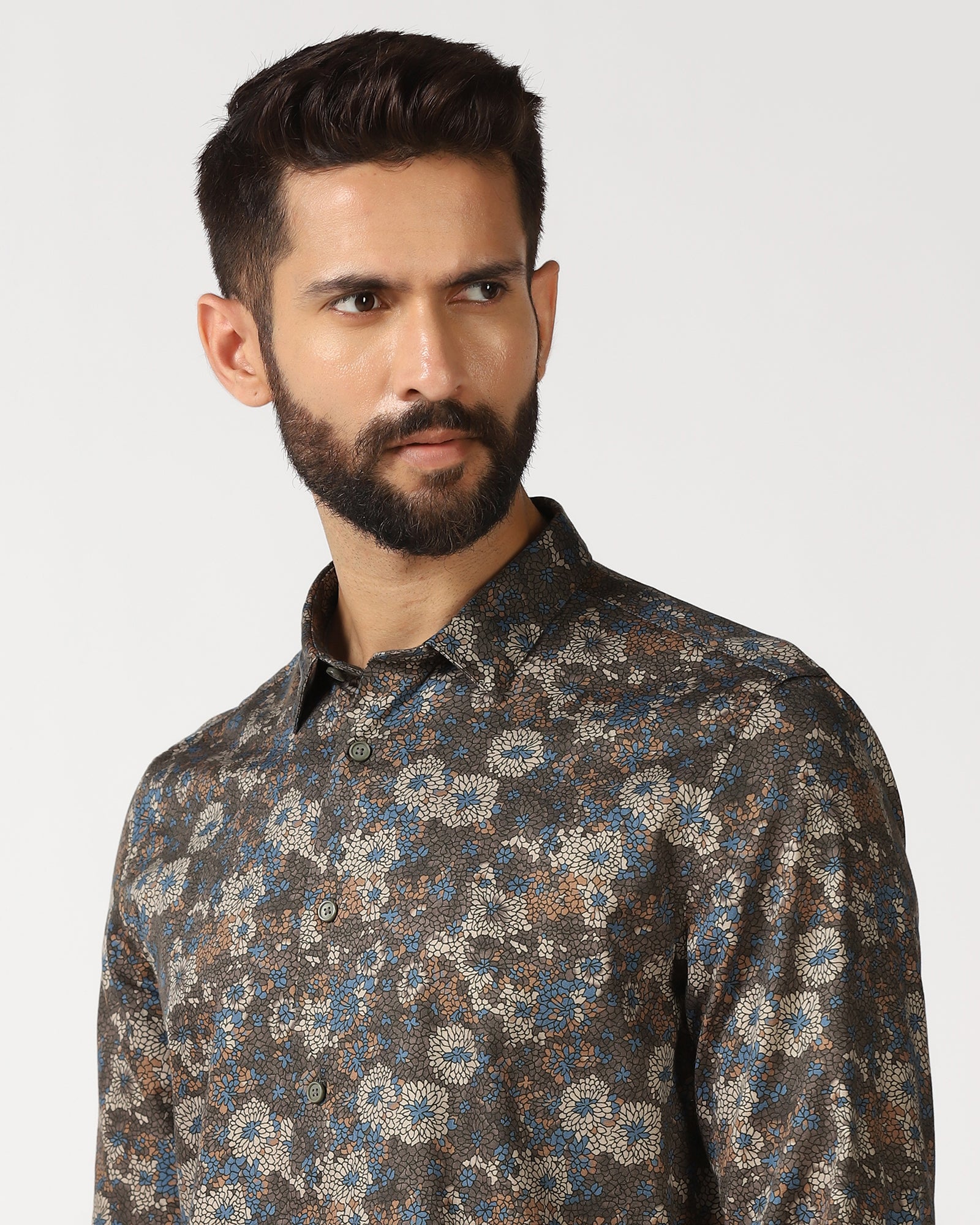 Green Printed Shirt - Gena