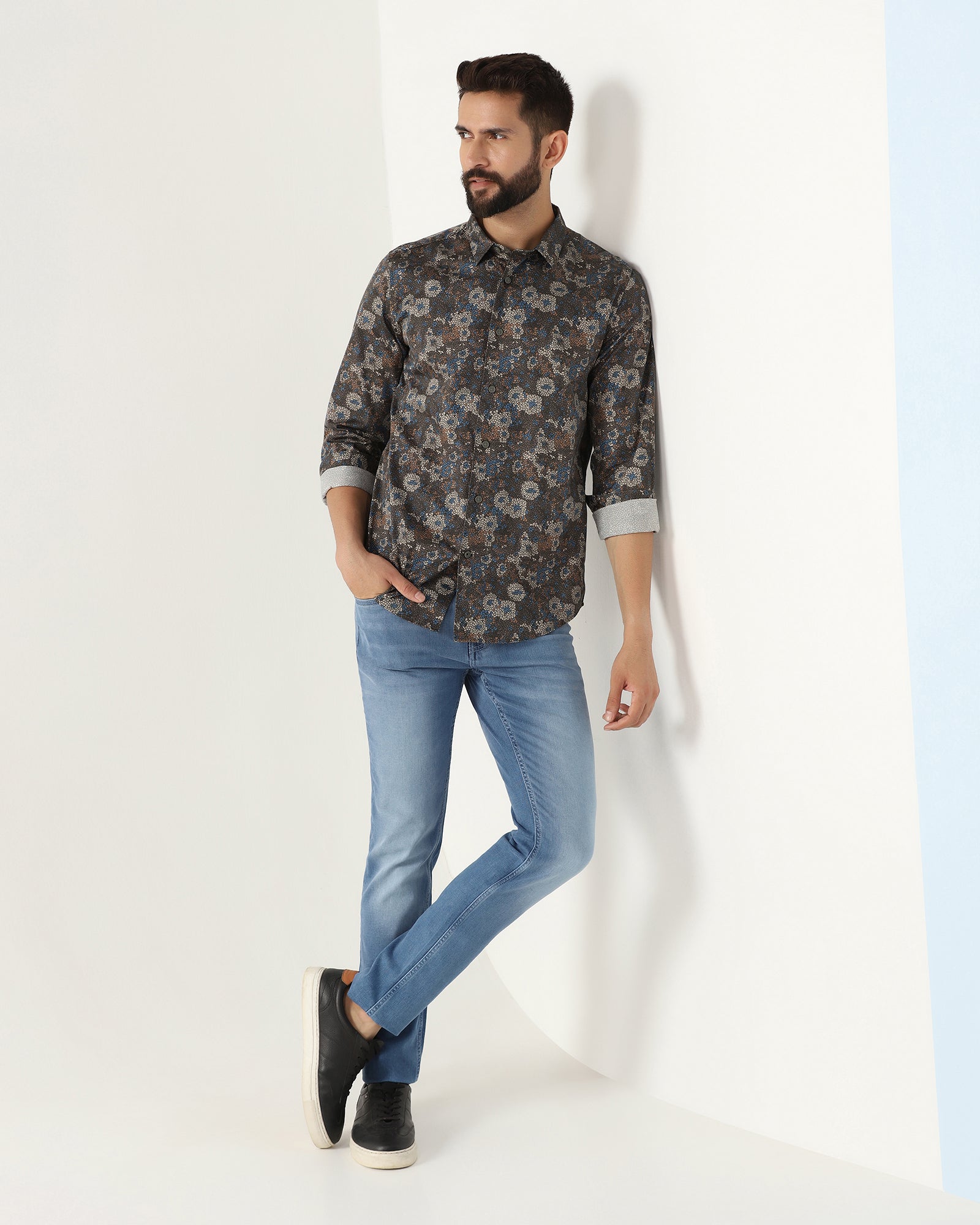 Green Printed Shirt - Gena