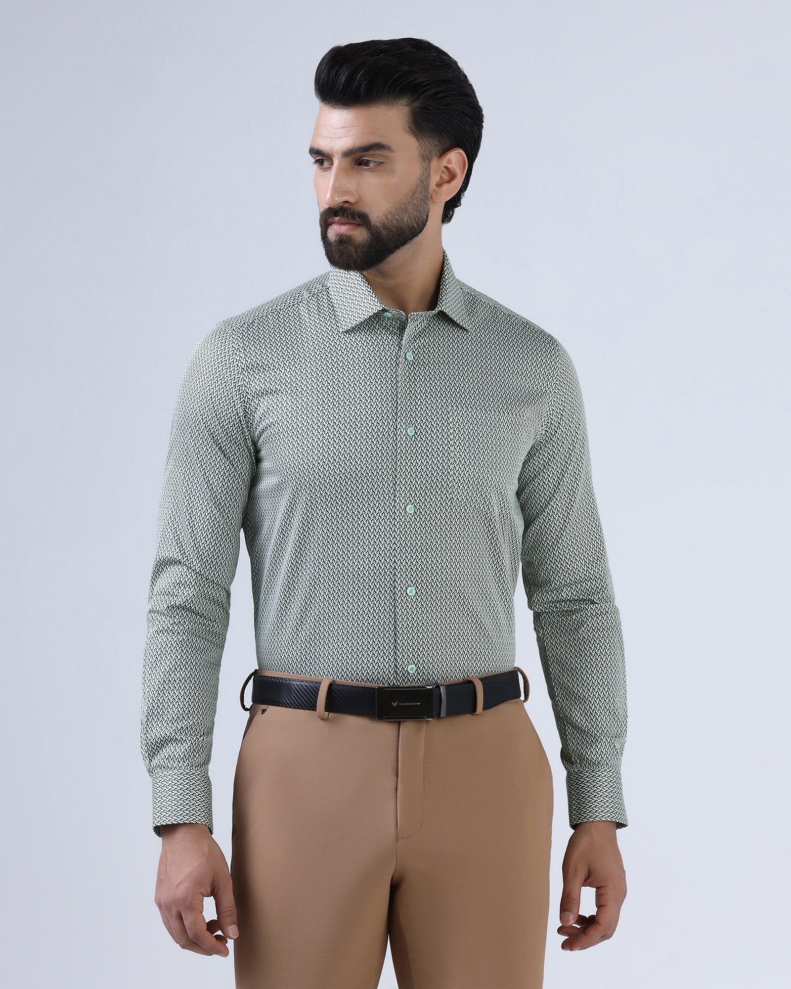 Green Printed Shirt - Vintage