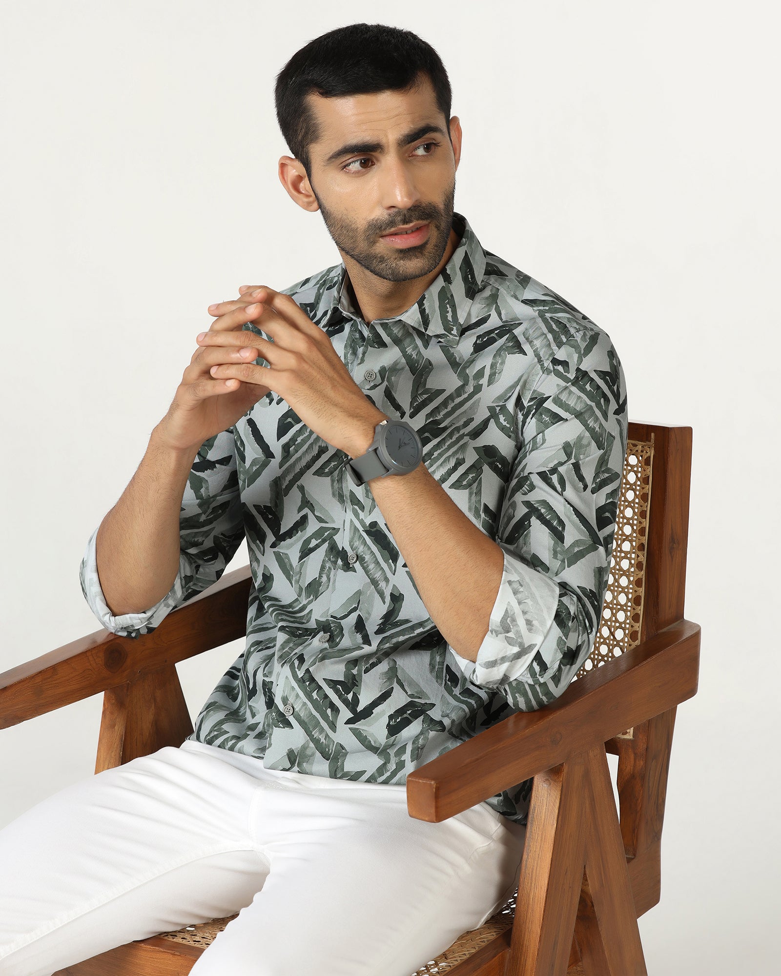 Green Printed Shirt - Volmer