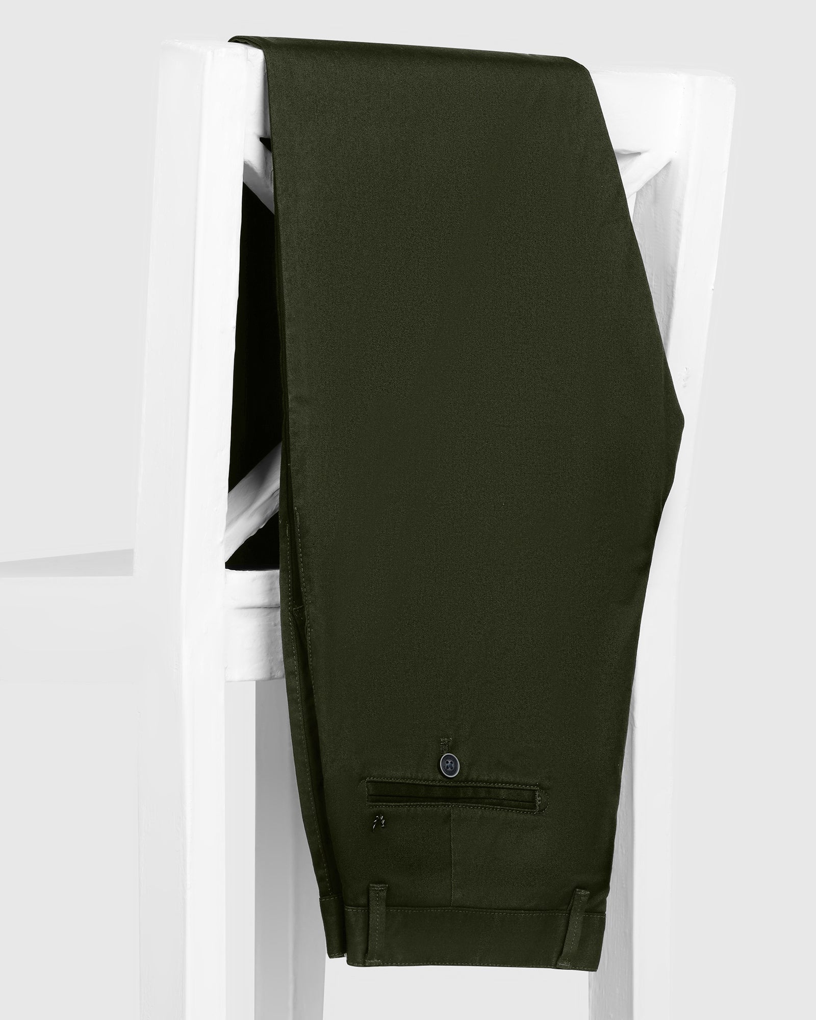 Green Solid Khakis - Mario