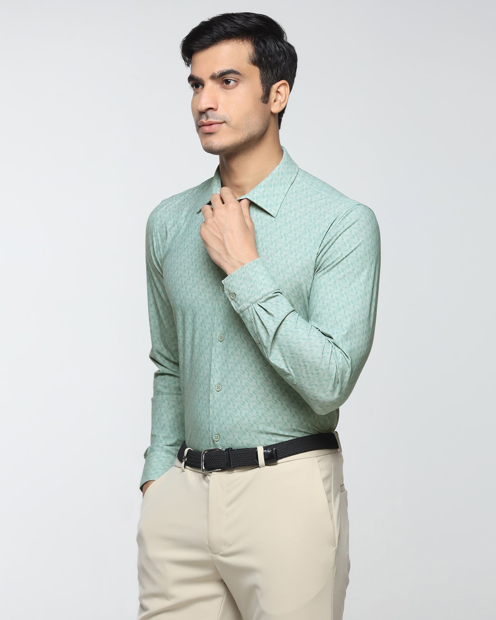 Green TechPro Printed Shirt - Graph