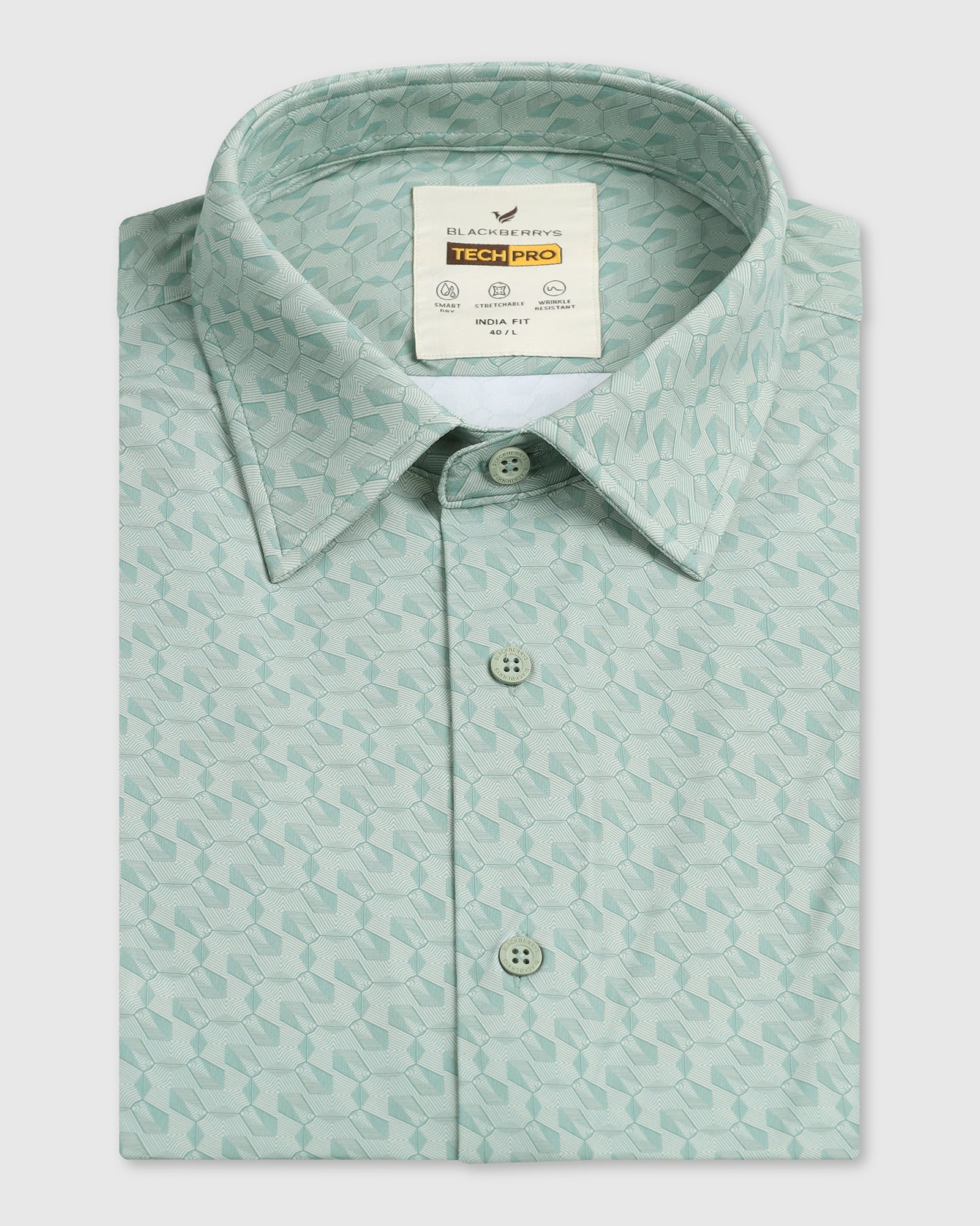 Green TechPro Printed Shirt - Graph