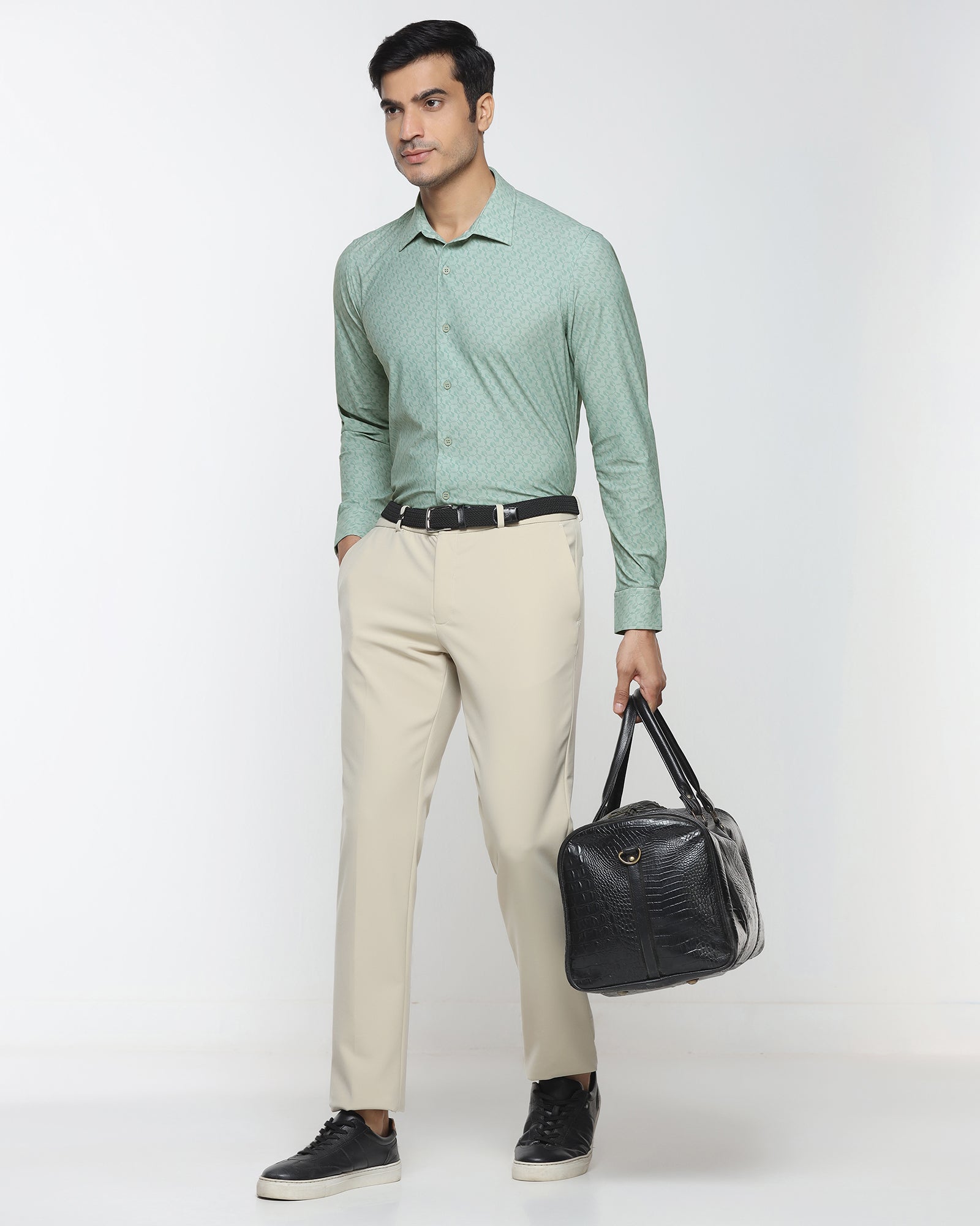 Green TechPro Printed Shirt - Graph