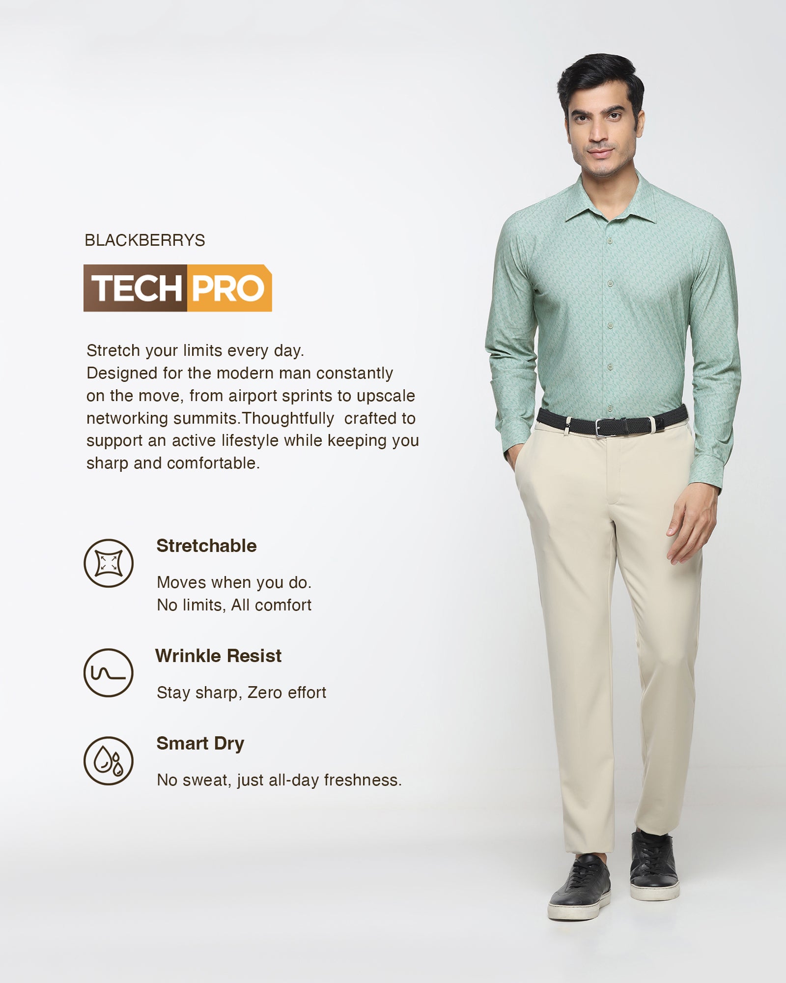 Green TechPro Printed Shirt - Graph