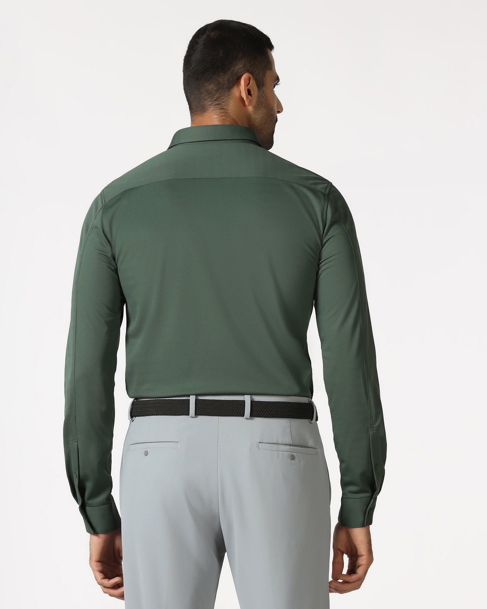 Green Techpro Stripe Shirt - Keish