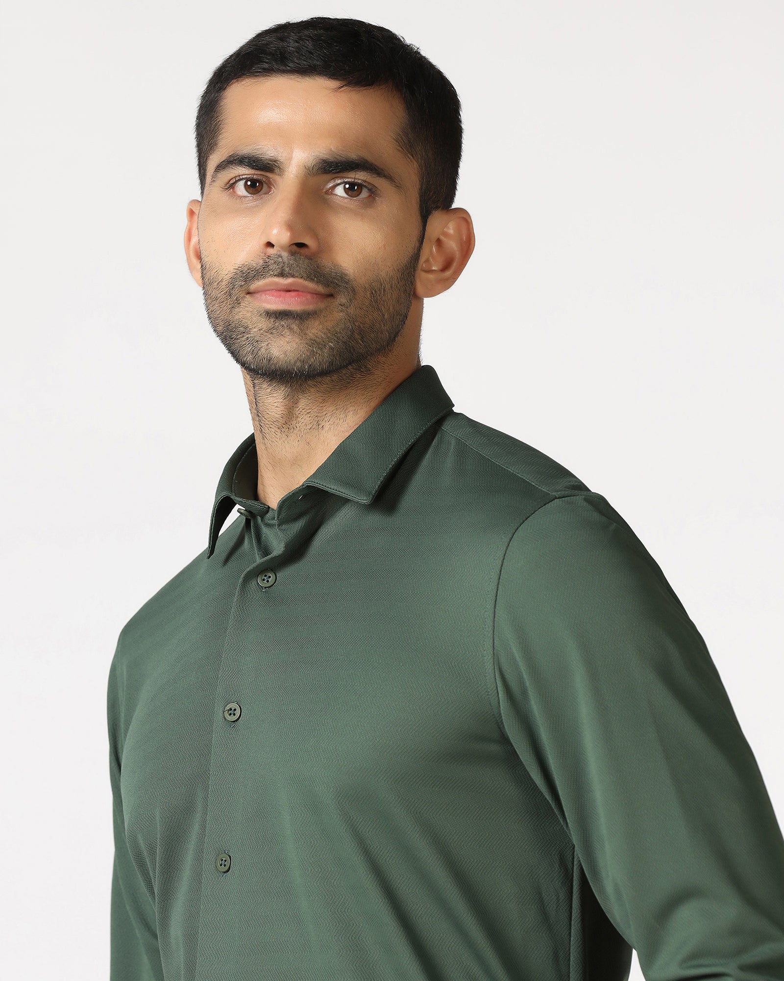 Green Techpro Stripe Shirt - Keish
