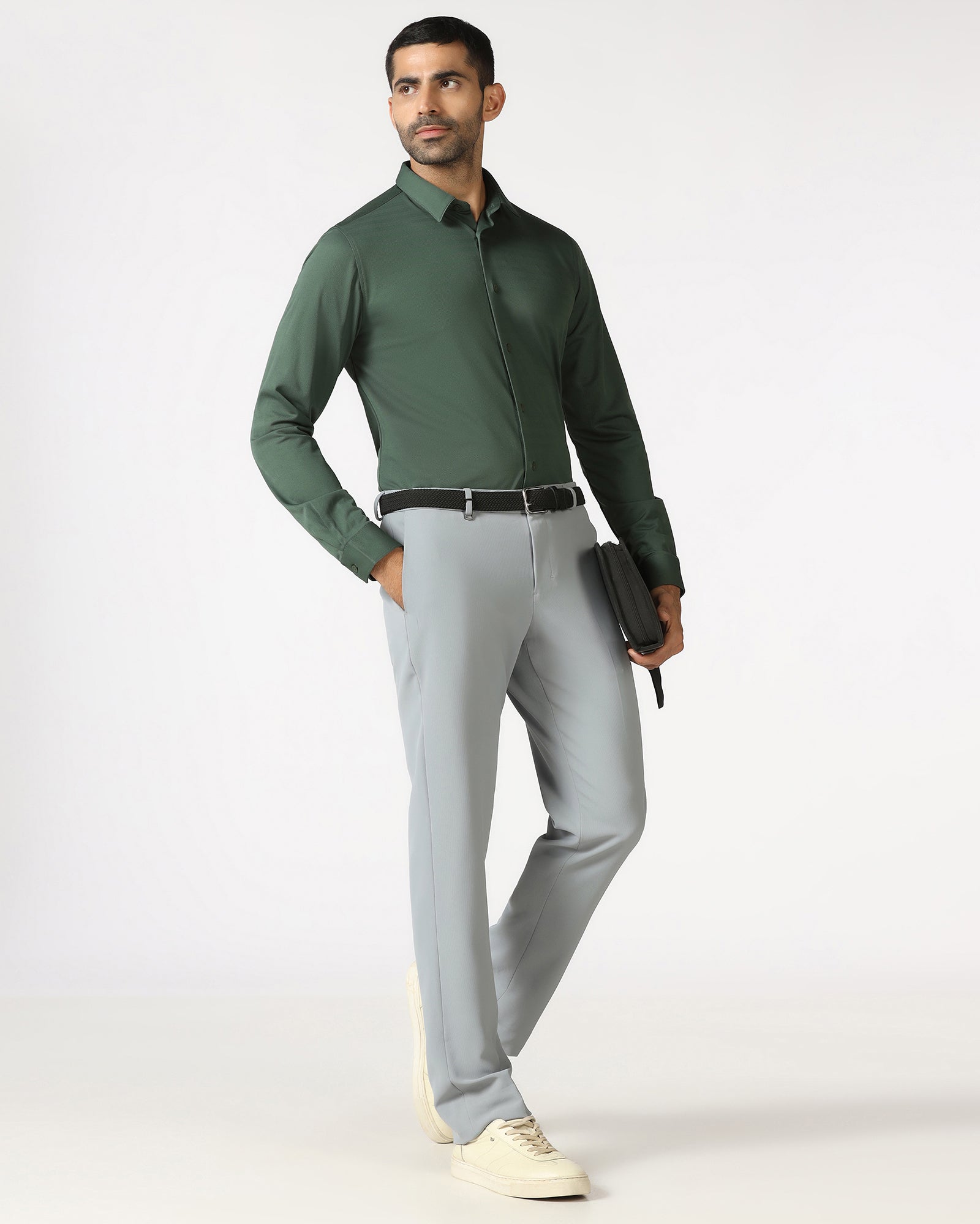 Green Techpro Stripe Shirt - Keish