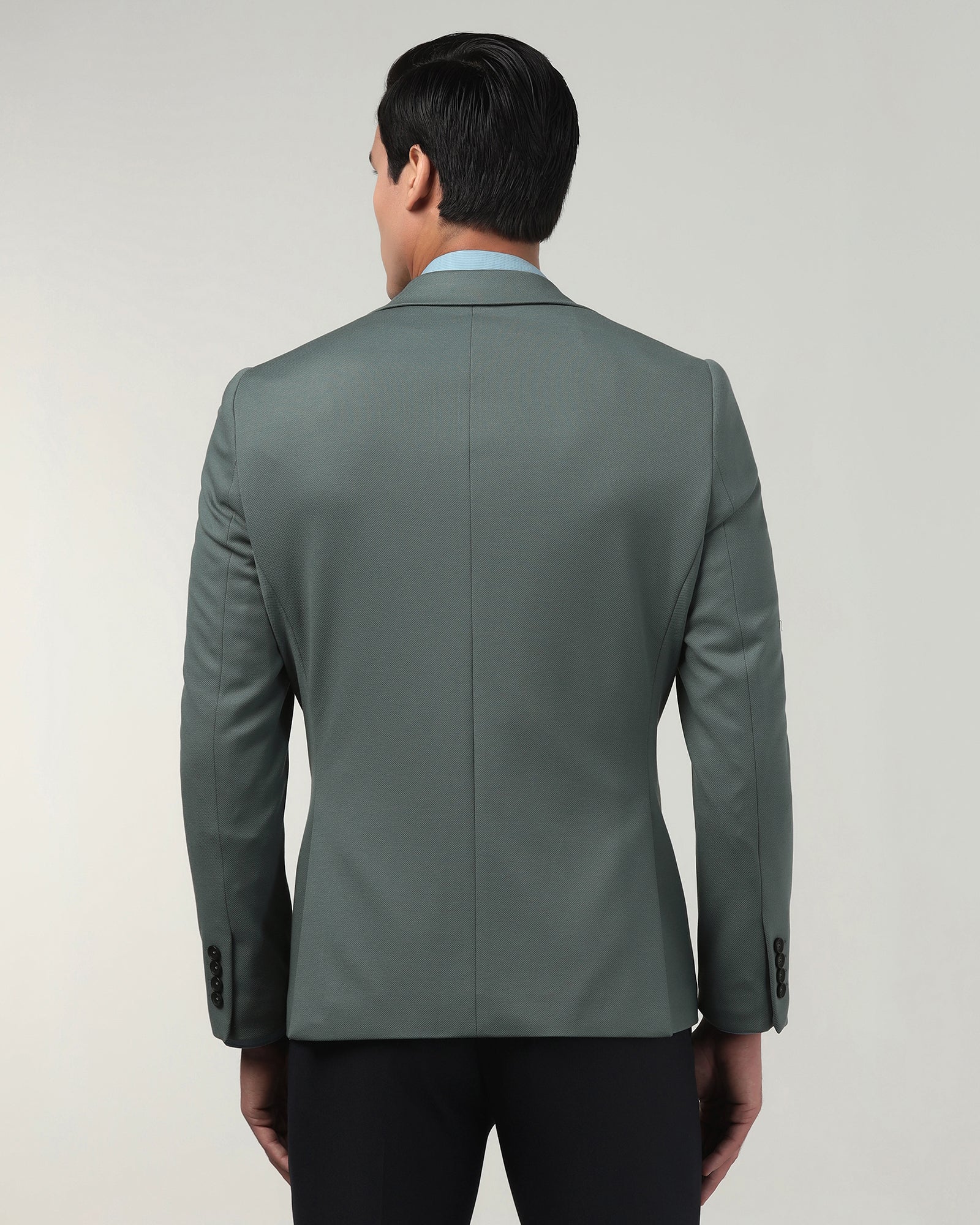 Green Textured Blazer - Lionel