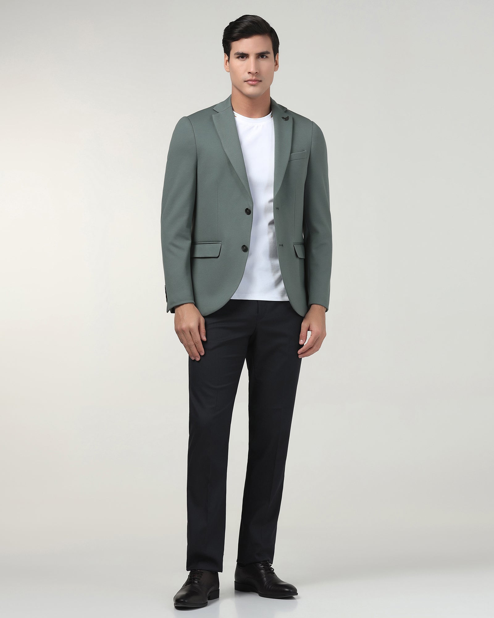 Green Textured Blazer - Lionel