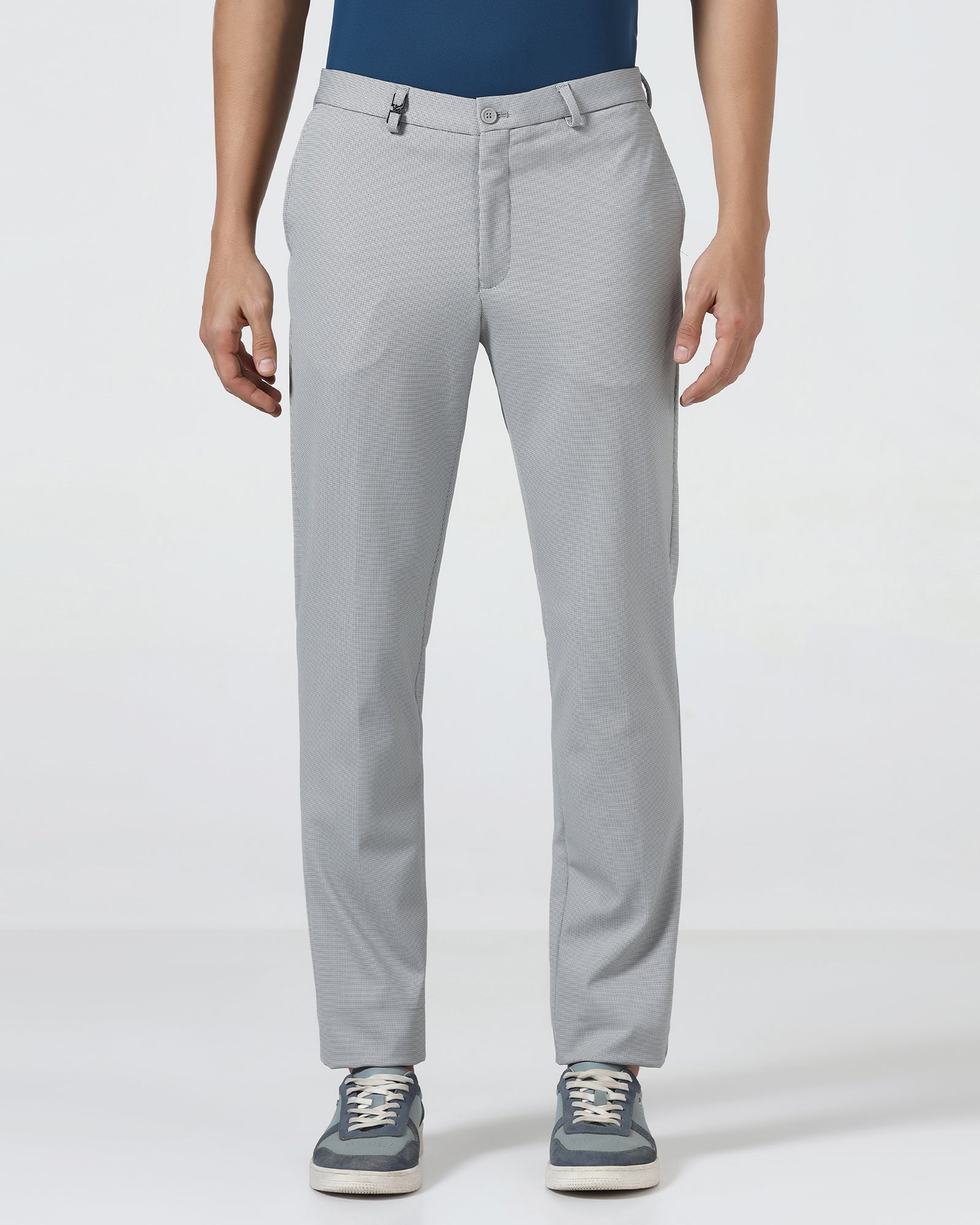 Grey TechPro Textured Trouser - Wayne