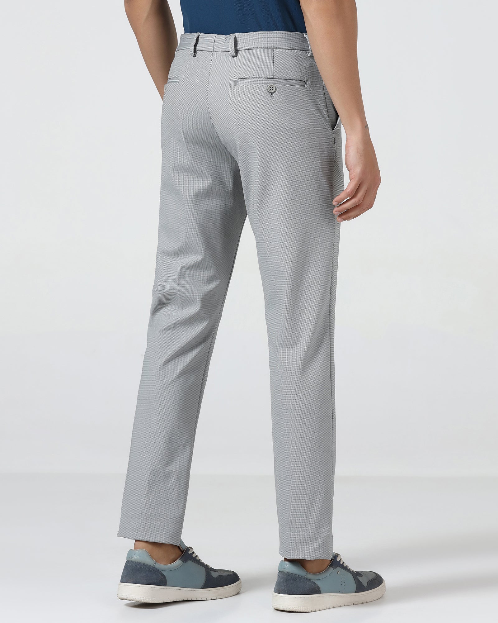Grey TechPro Textured Trouser - Wayne