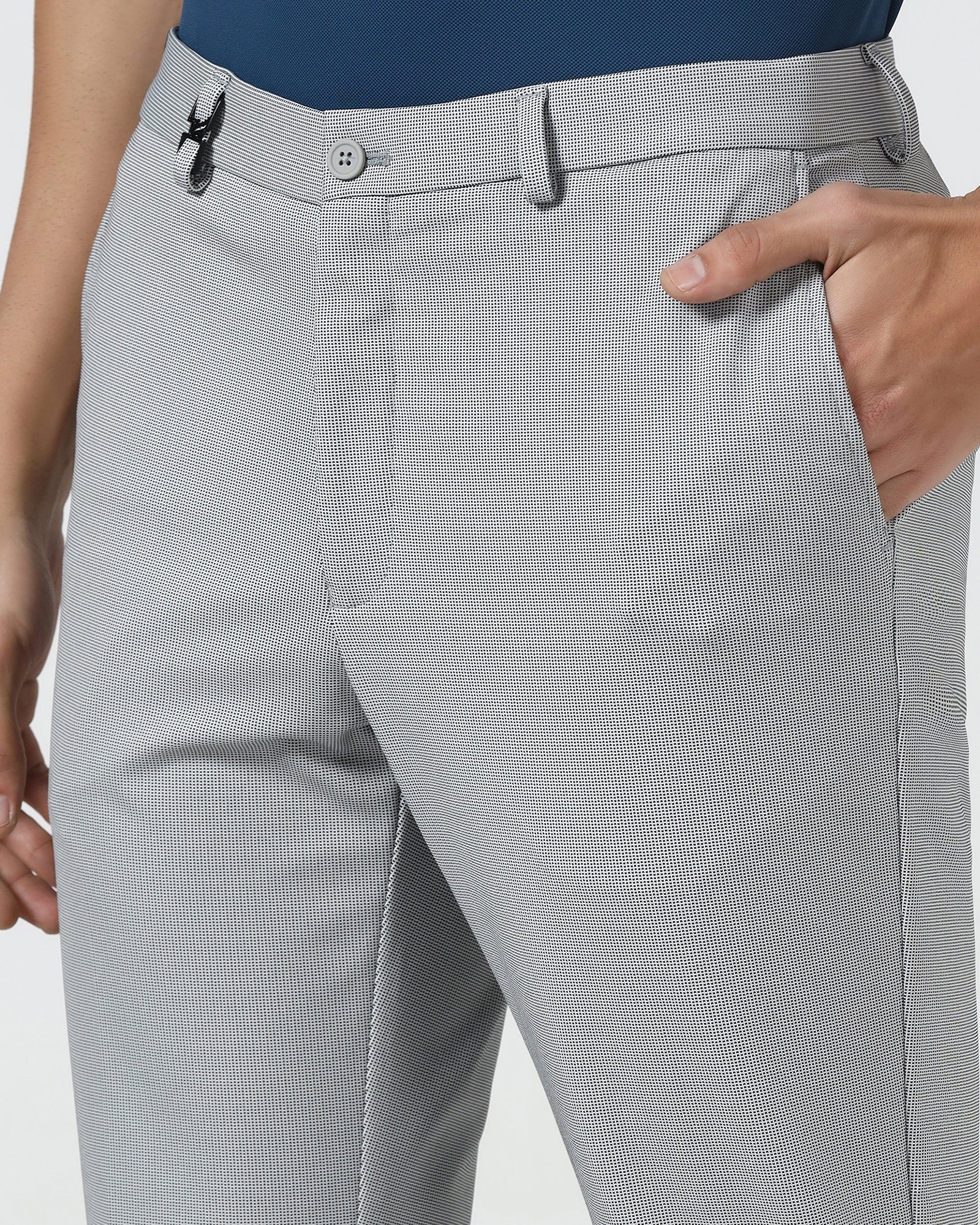 Grey TechPro Textured Trouser - Wayne