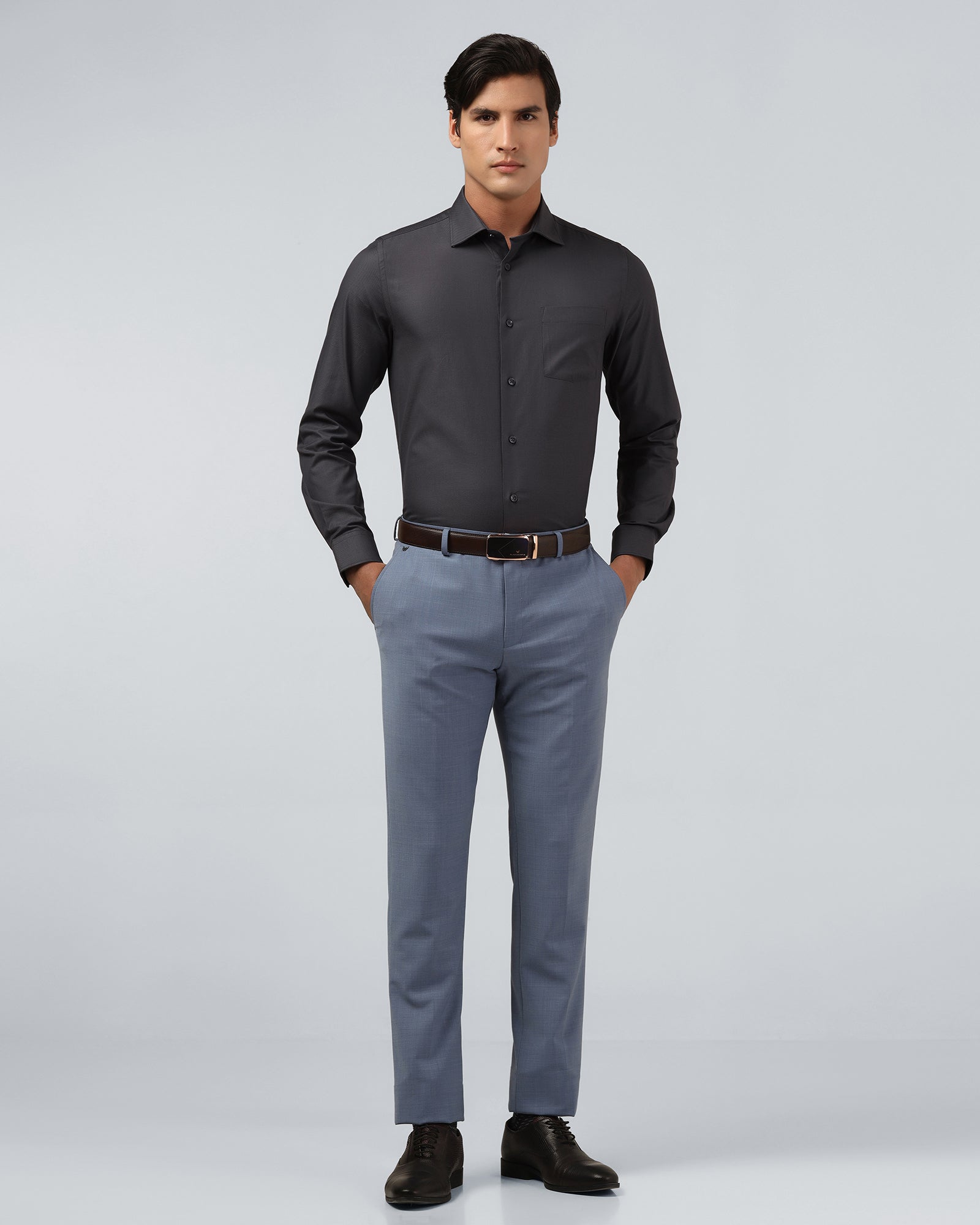 Grey Textured Shirt - Magnus