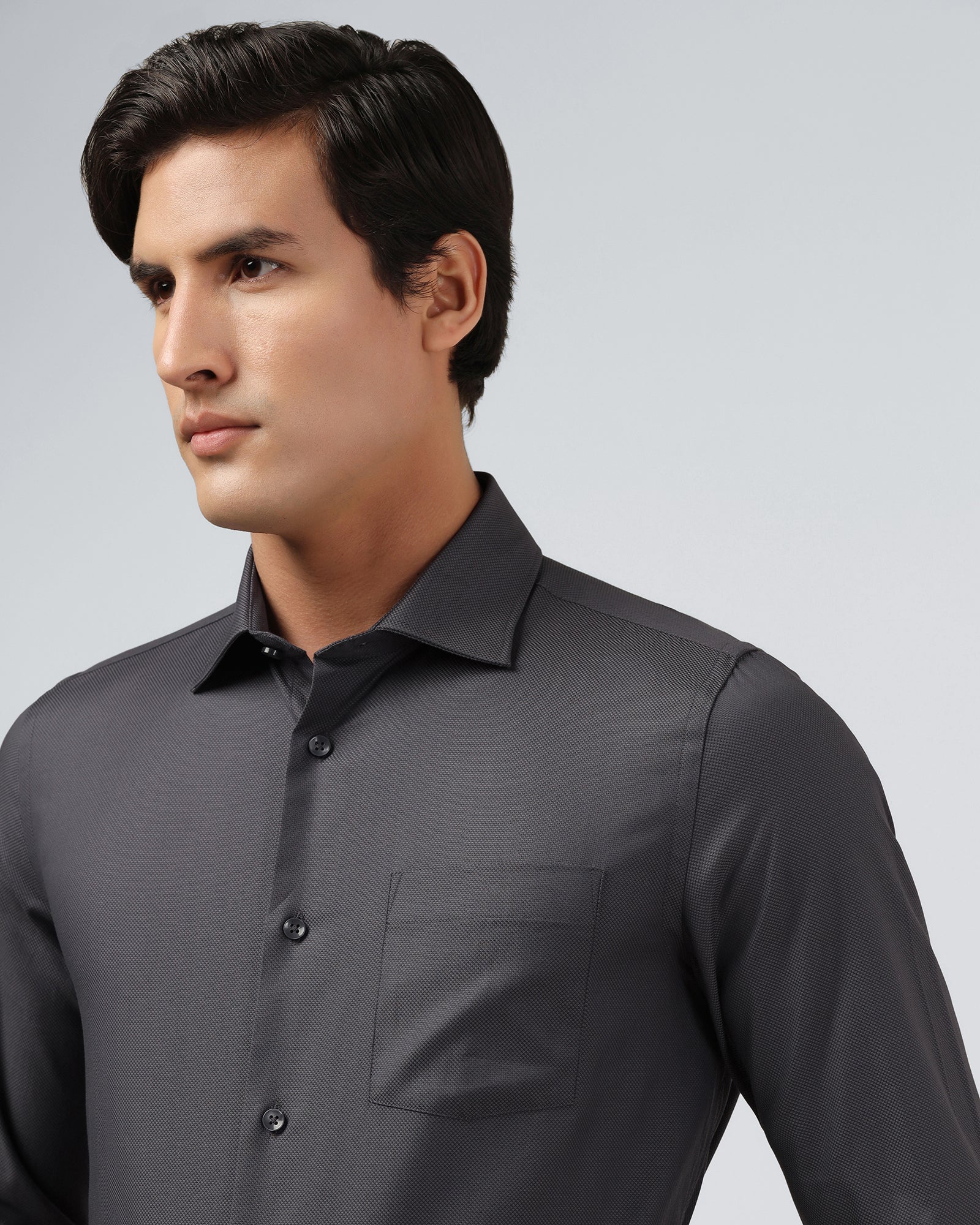 Grey Textured Shirt - Magnus