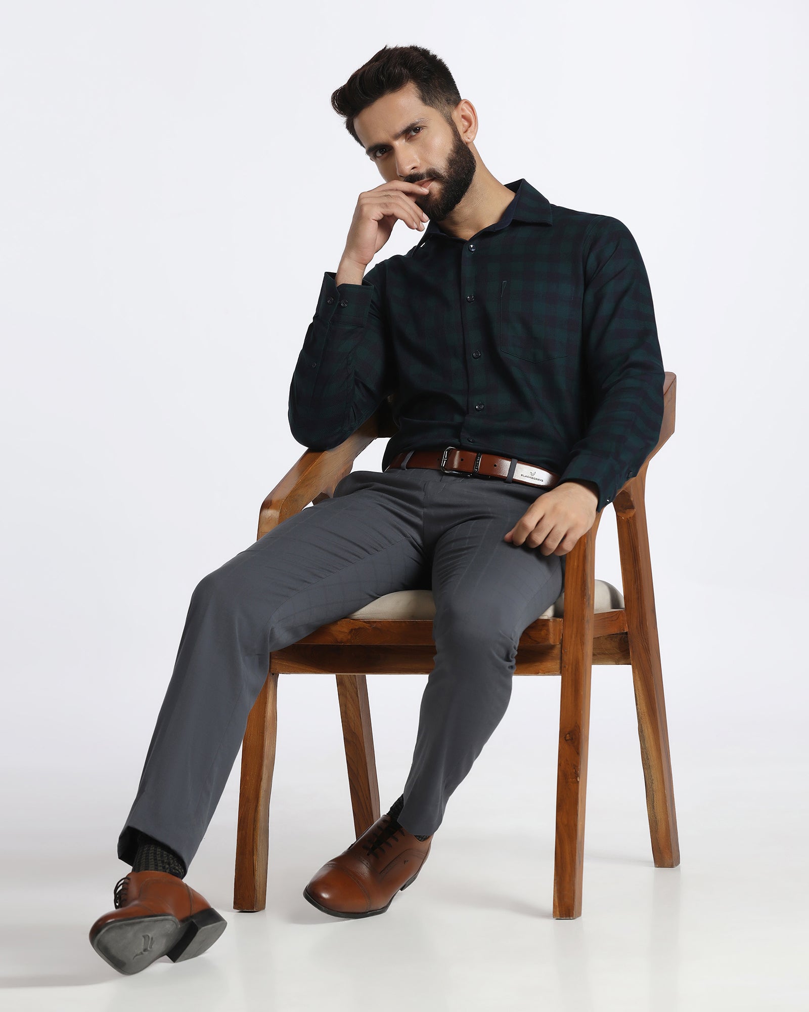 Grey Check Trouser - Glenfiddich