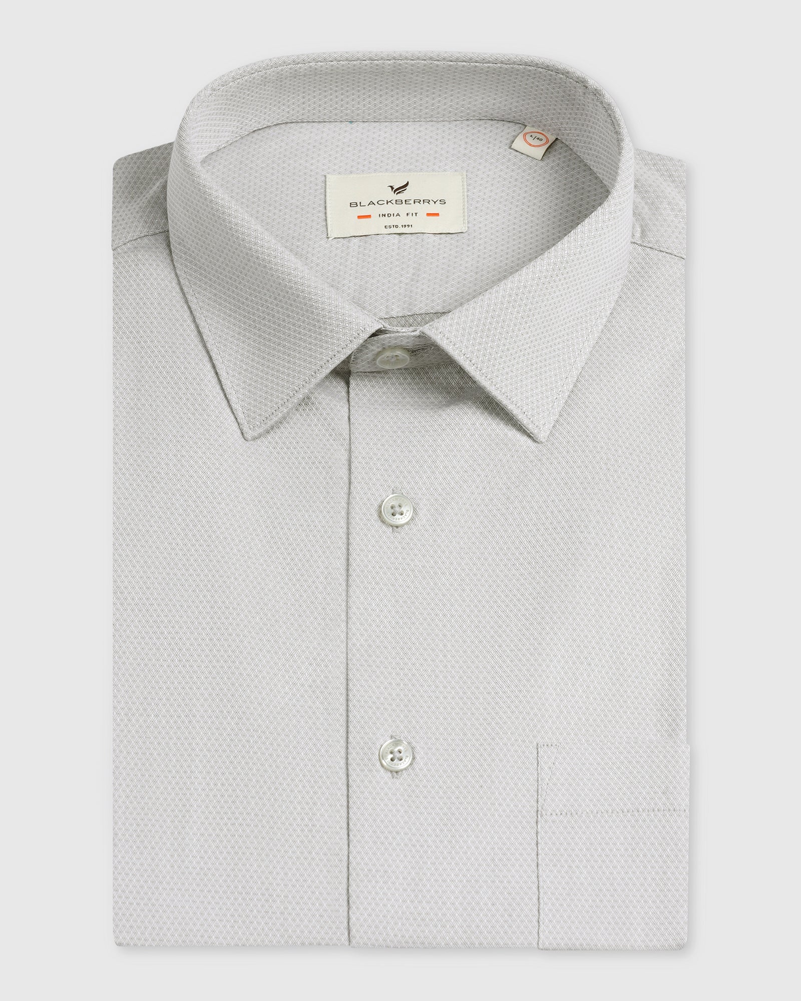 Grey Half Sleeve Textured Shirt - Ryan