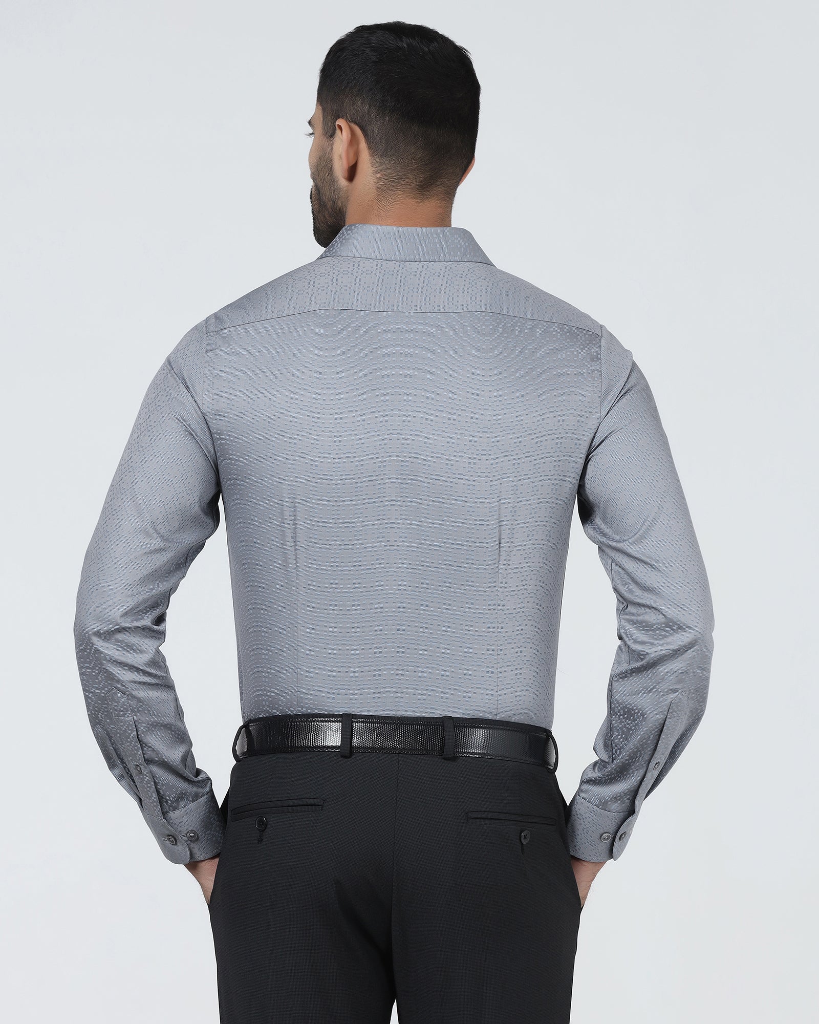 Grey Jacquard Shirt - Alton