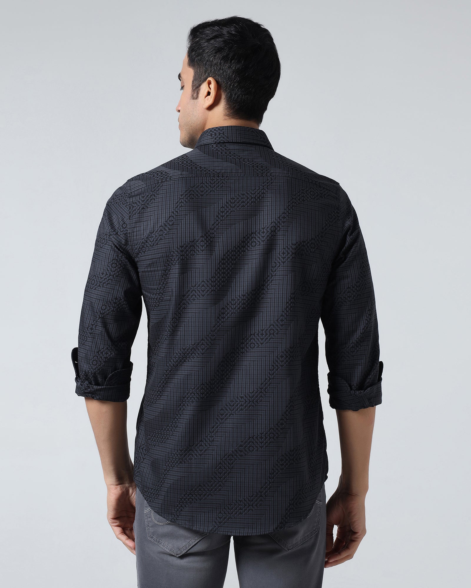 Grey Jacquard Shirt - Neol