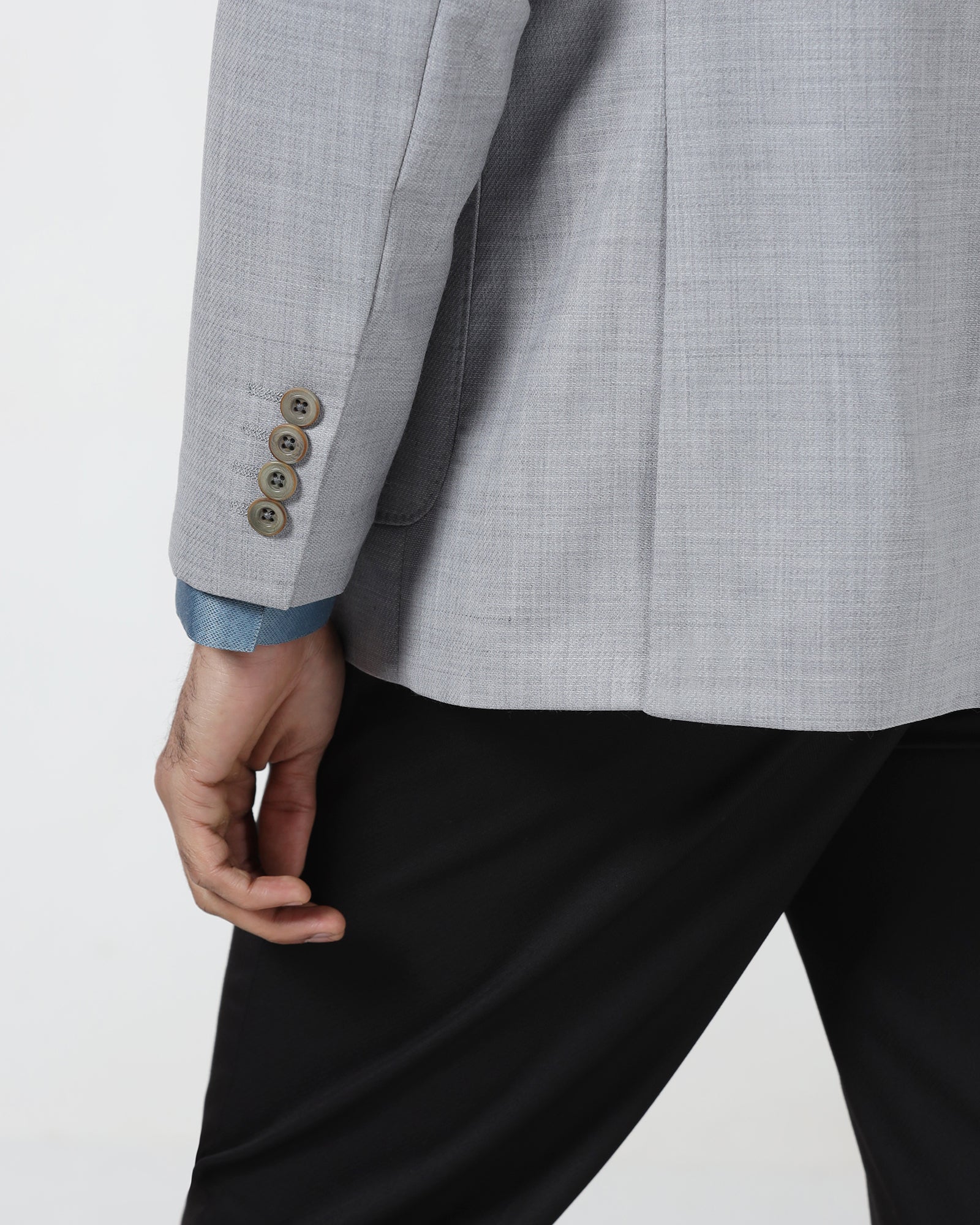 Grey Luxe Solid Blazer - Randal