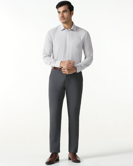 Grey Luxe Solid Trouser - Meter