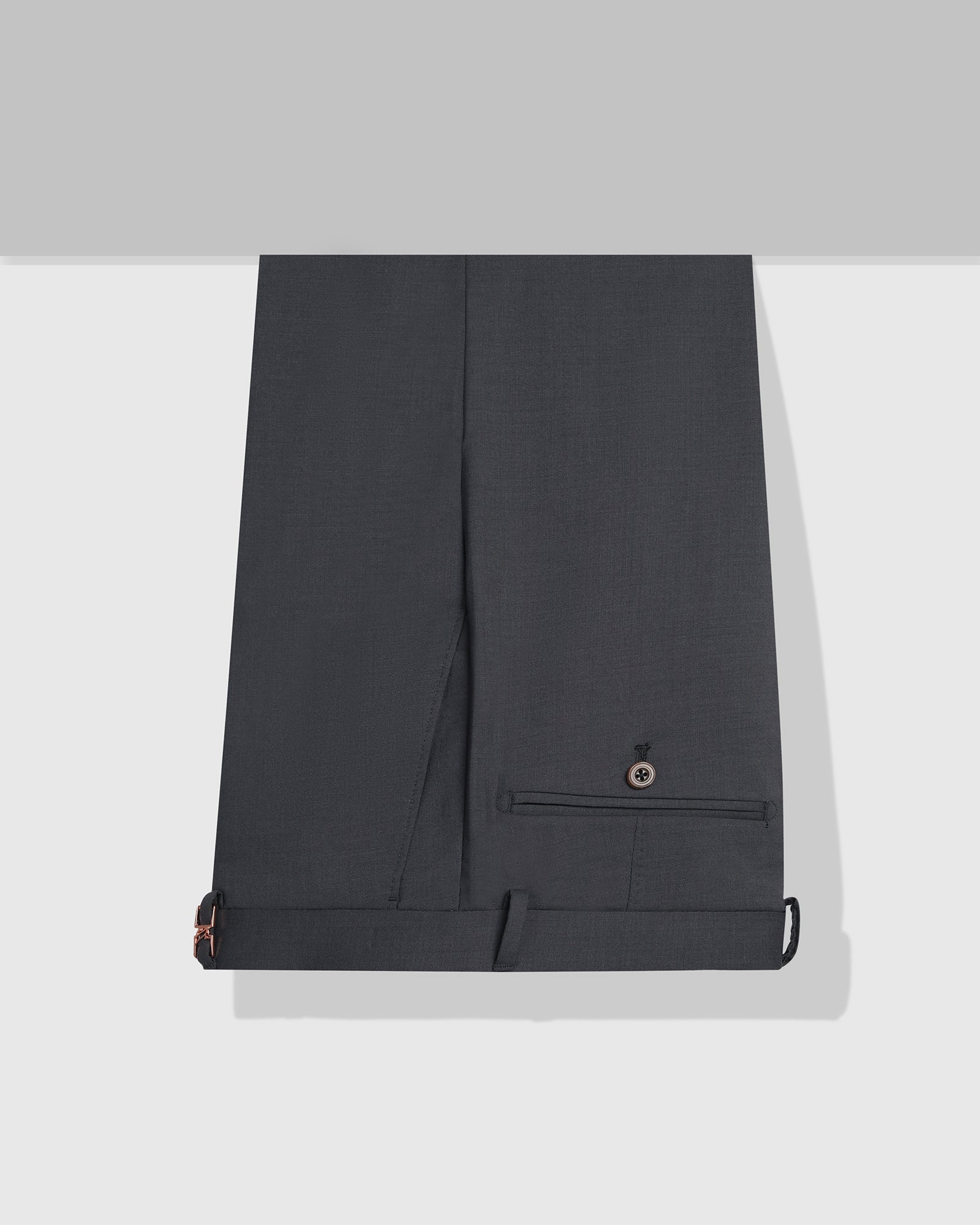 Grey Luxe Solid Trouser - Meter