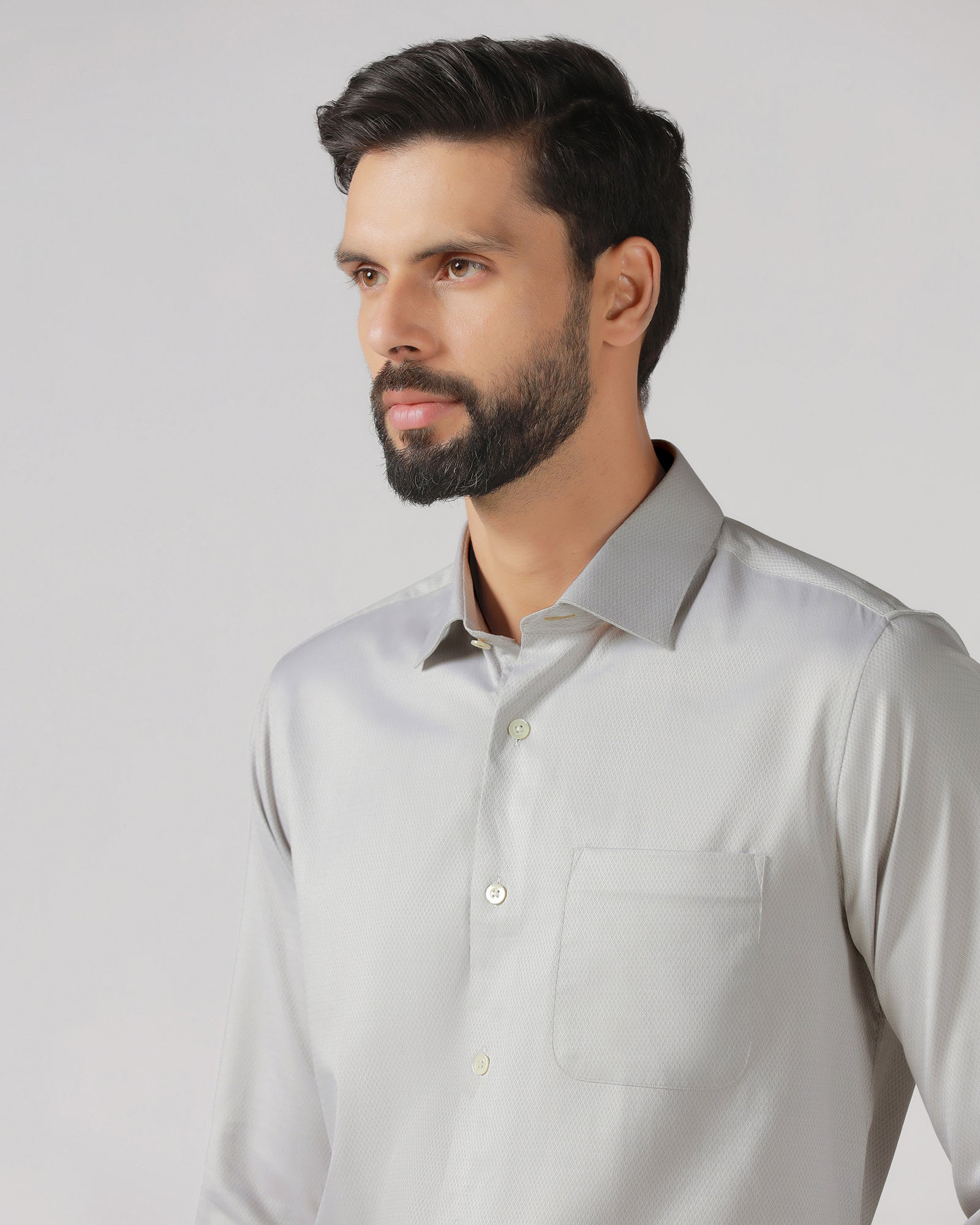 Grey Luxe Textured Shirt - Honor