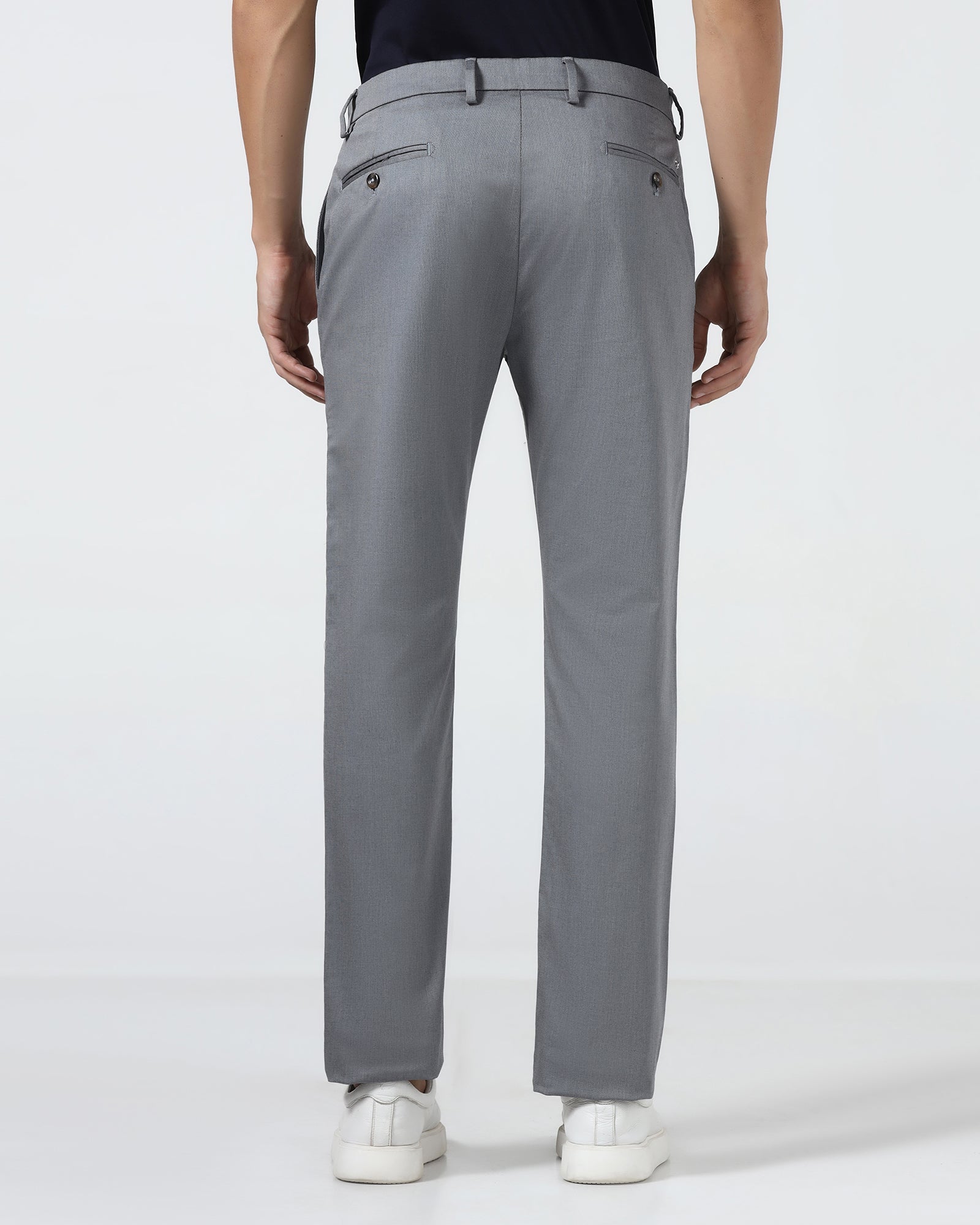 Grey Non Iron Textured Khaki - Poplar