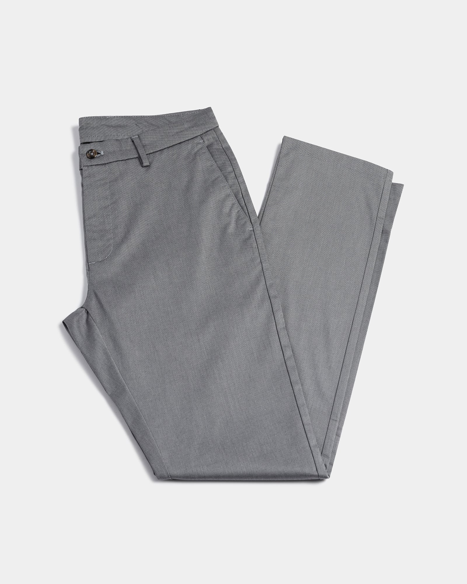 Grey Non Iron Textured Khaki - Poplar