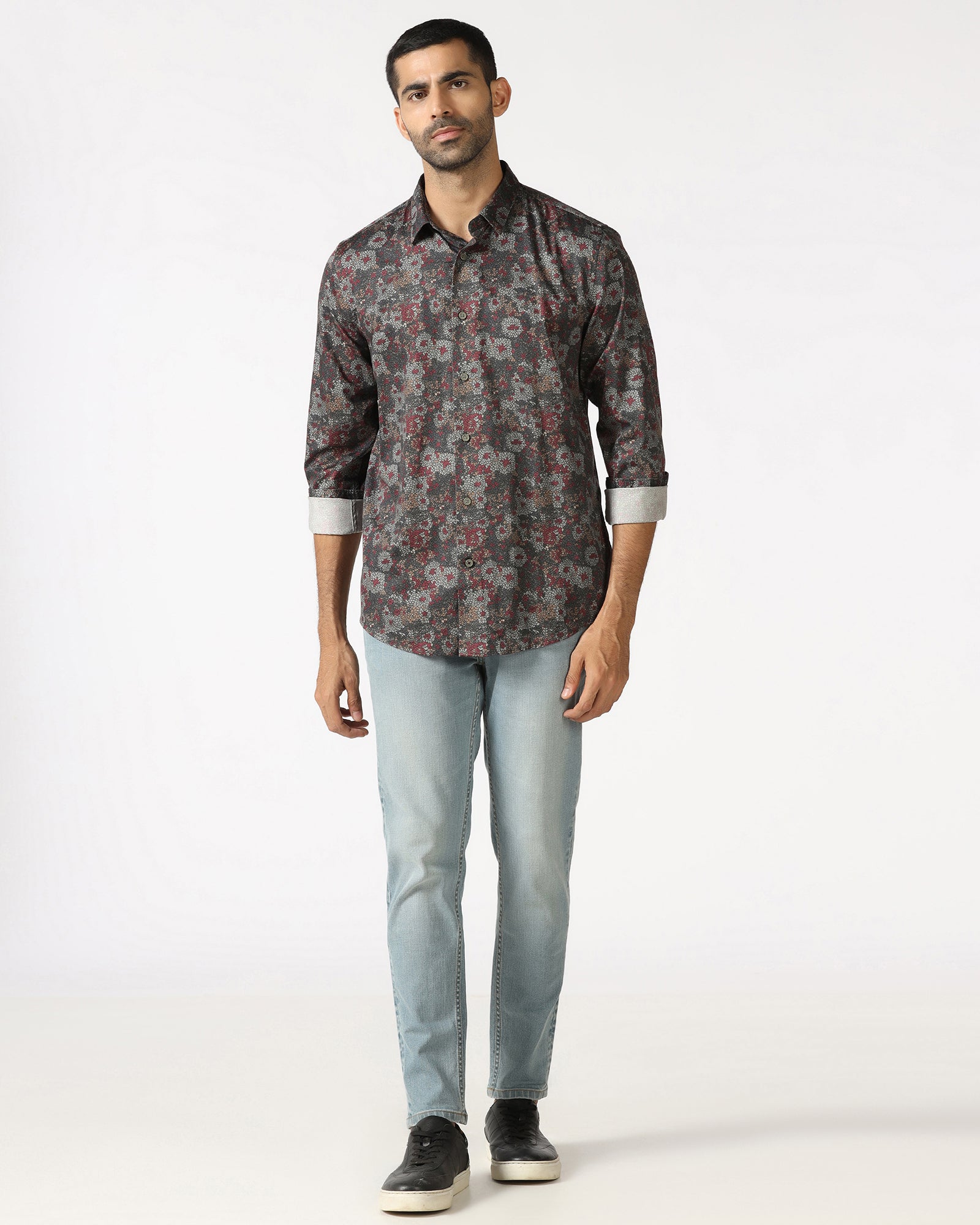 Grey Printed Shirt - Gena