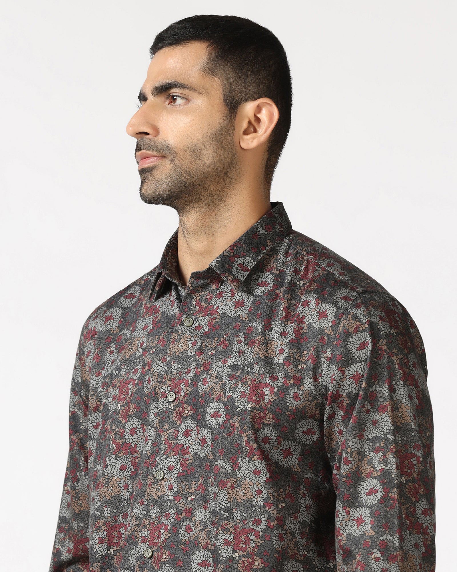 Grey Printed Shirt - Gena