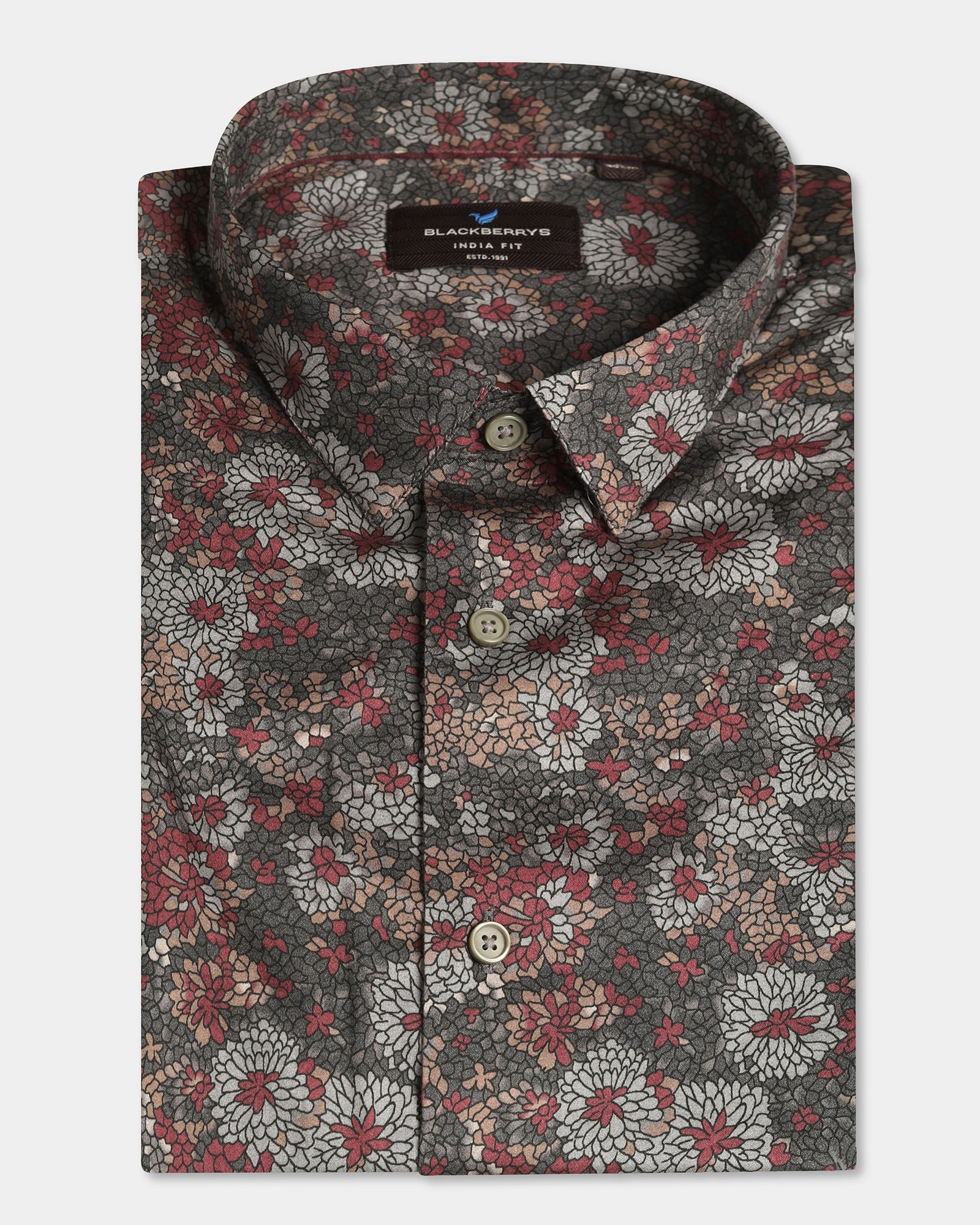 Grey Printed Shirt - Gena