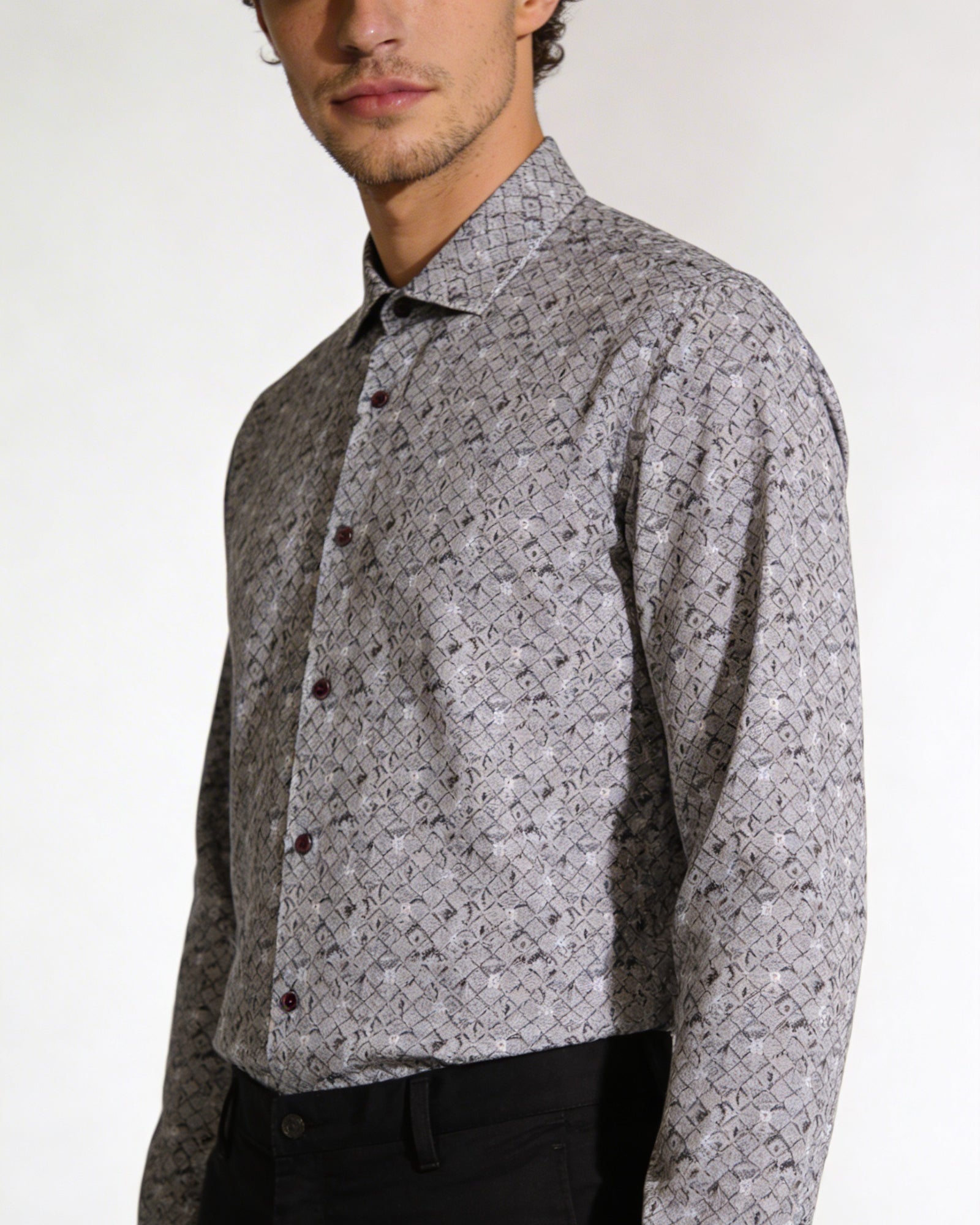 Grey Printed Shirt - Maverick