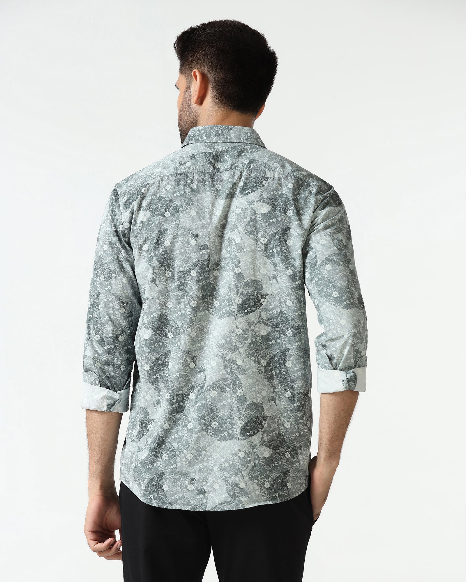 Grey Printed Shirt - Mose