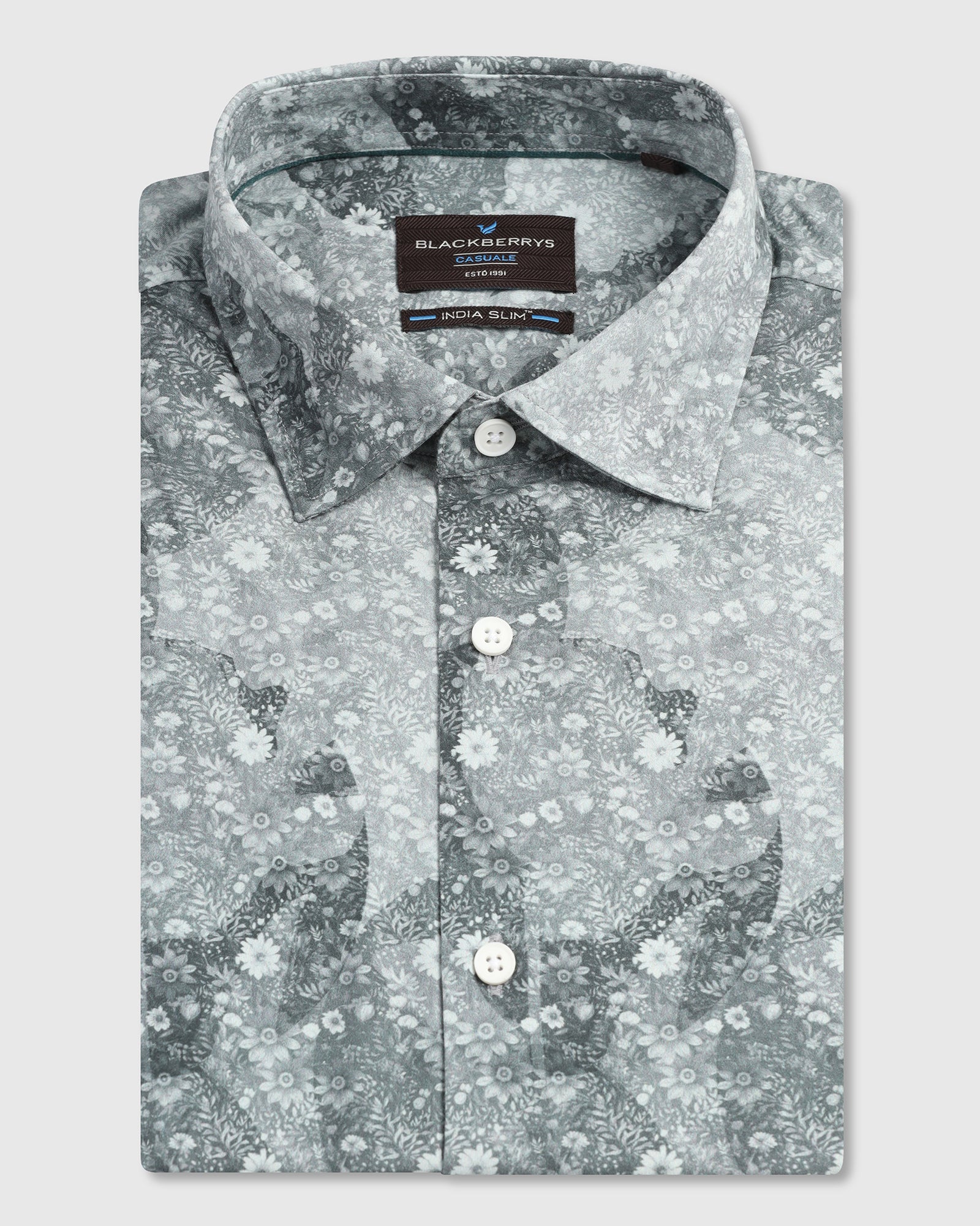 Grey Printed Shirt - Mose