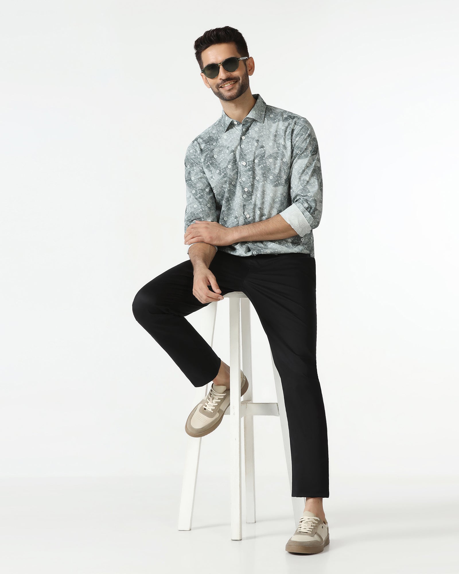 Grey Printed Shirt - Mose