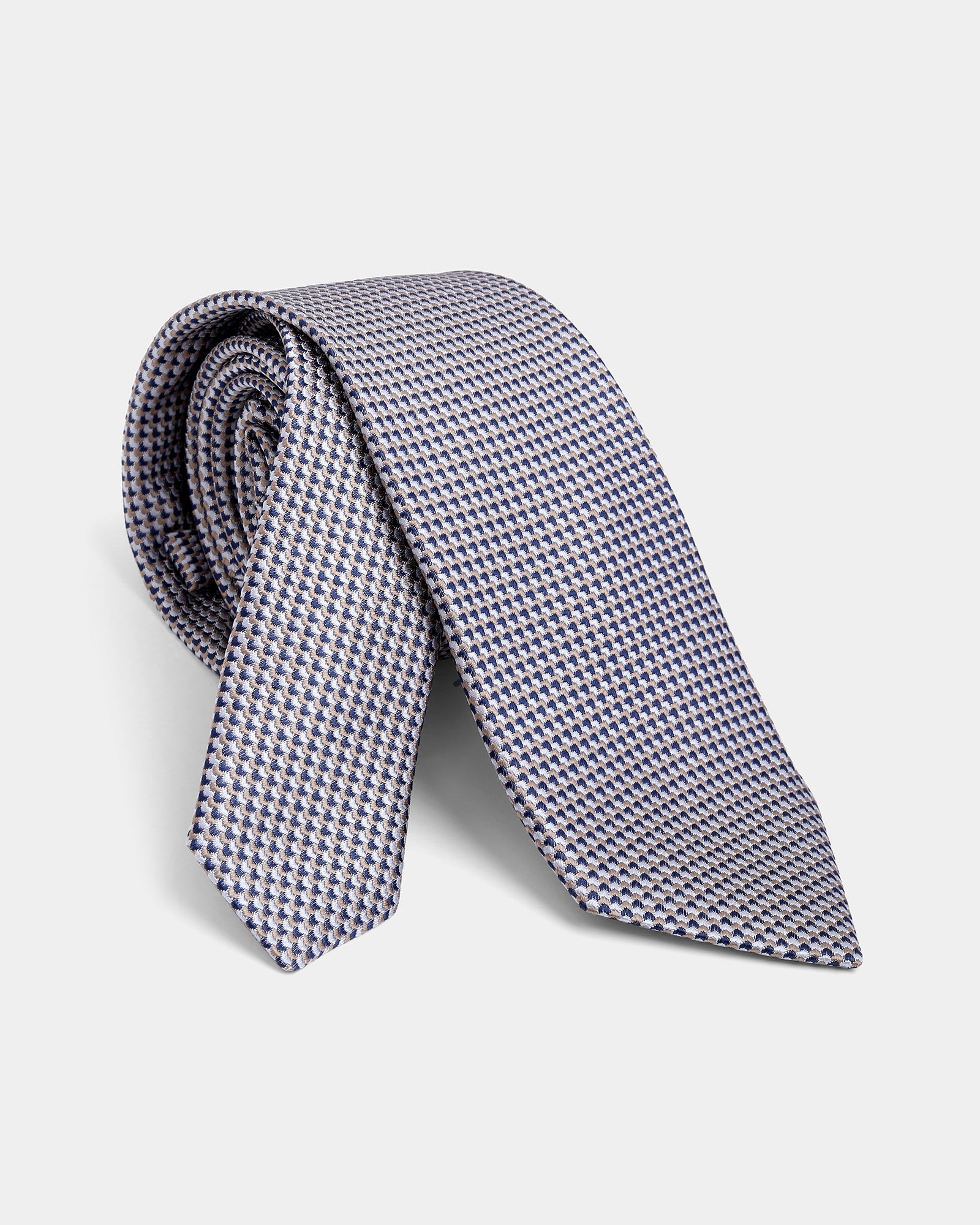Grey Silk Jacquard Tie - Alba