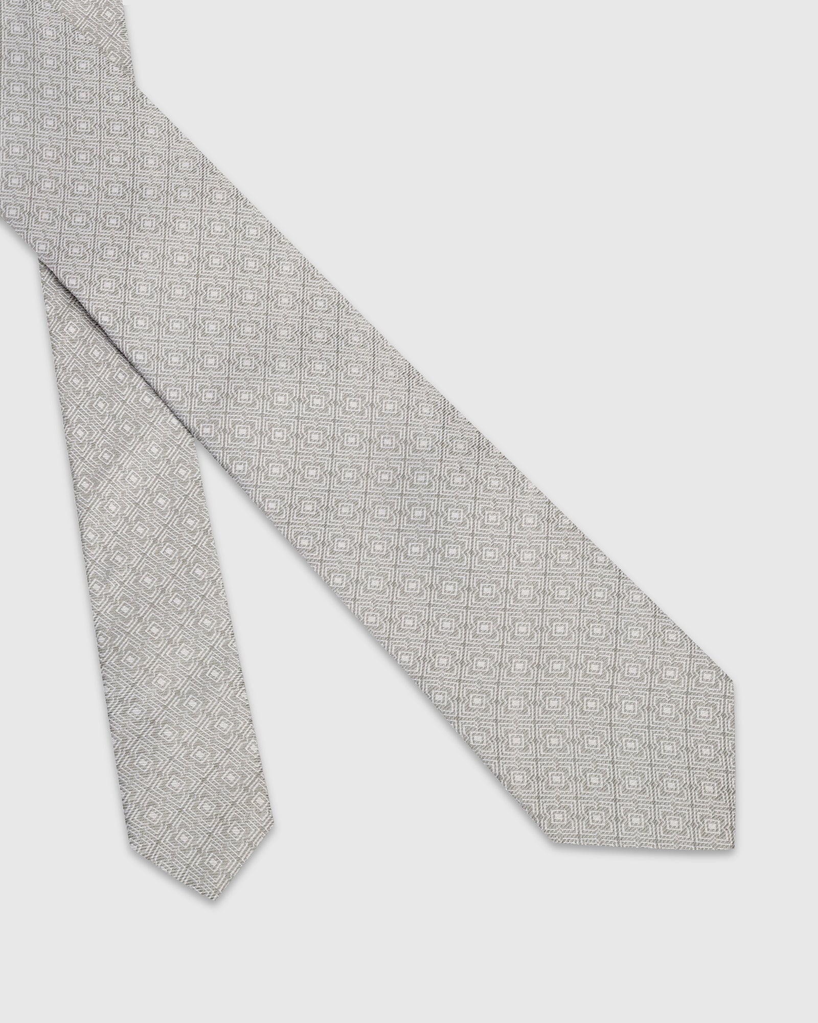 Grey Silk Jacquard Tie - Wigger