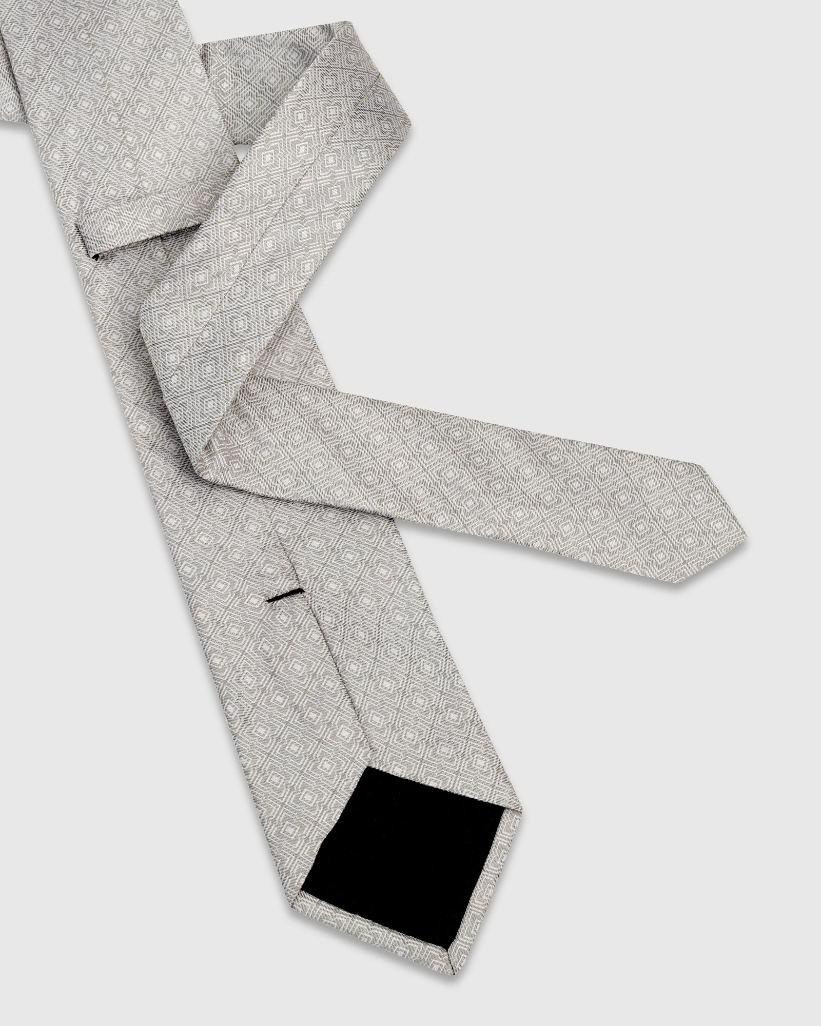 Grey Silk Jacquard Tie - Wigger