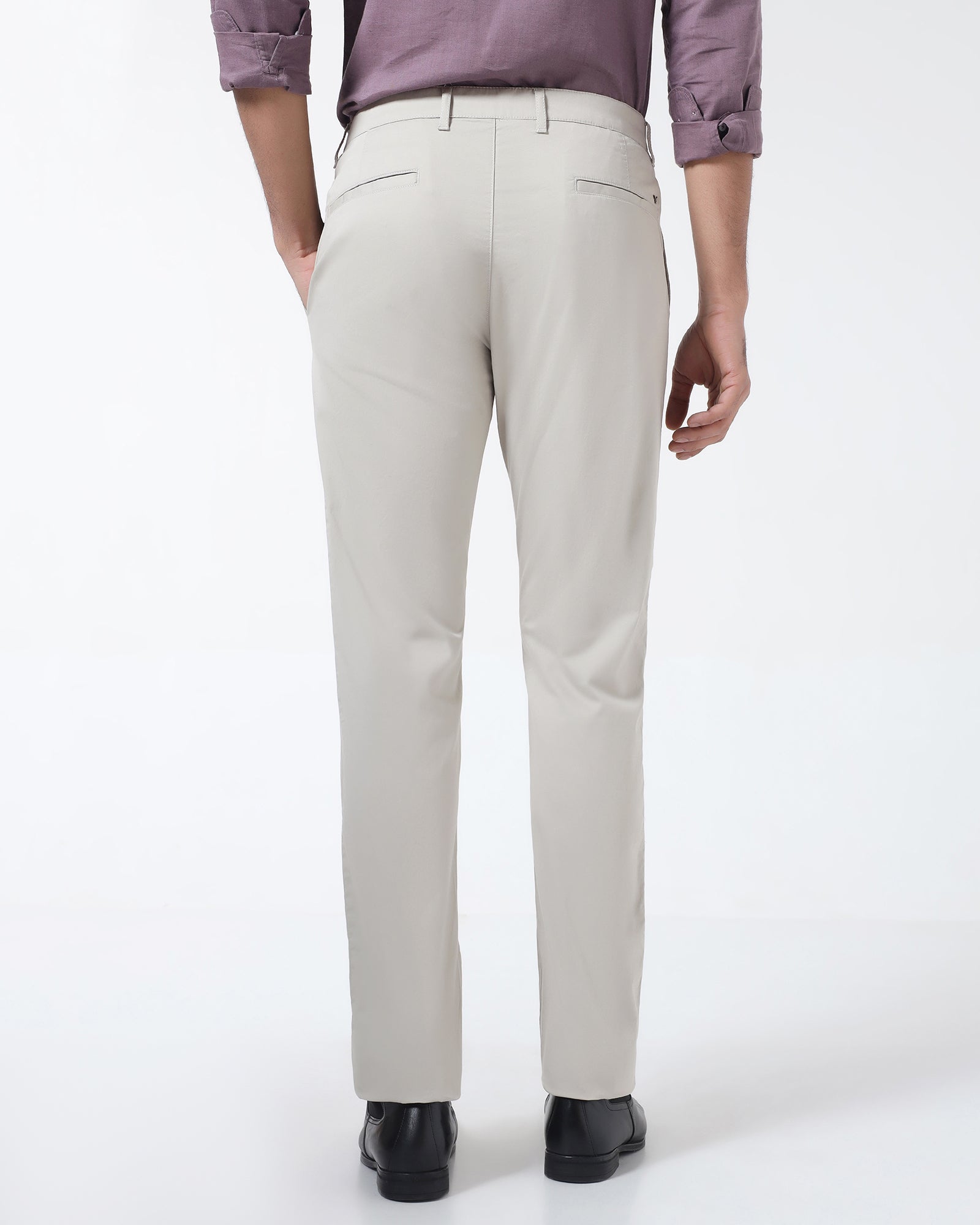 Grey Solid Khakis - Hemlock