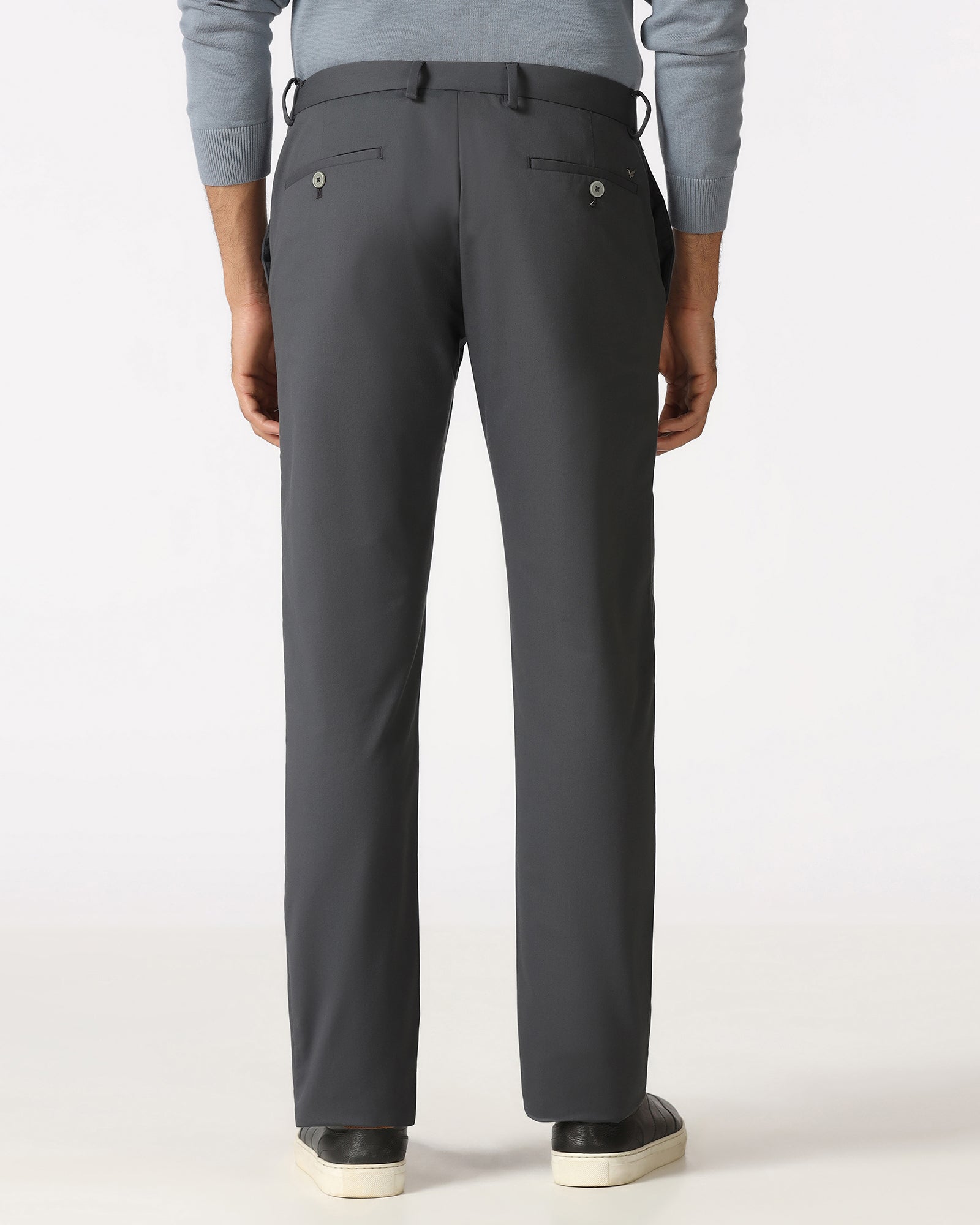 Grey Solid Khakis - Elba