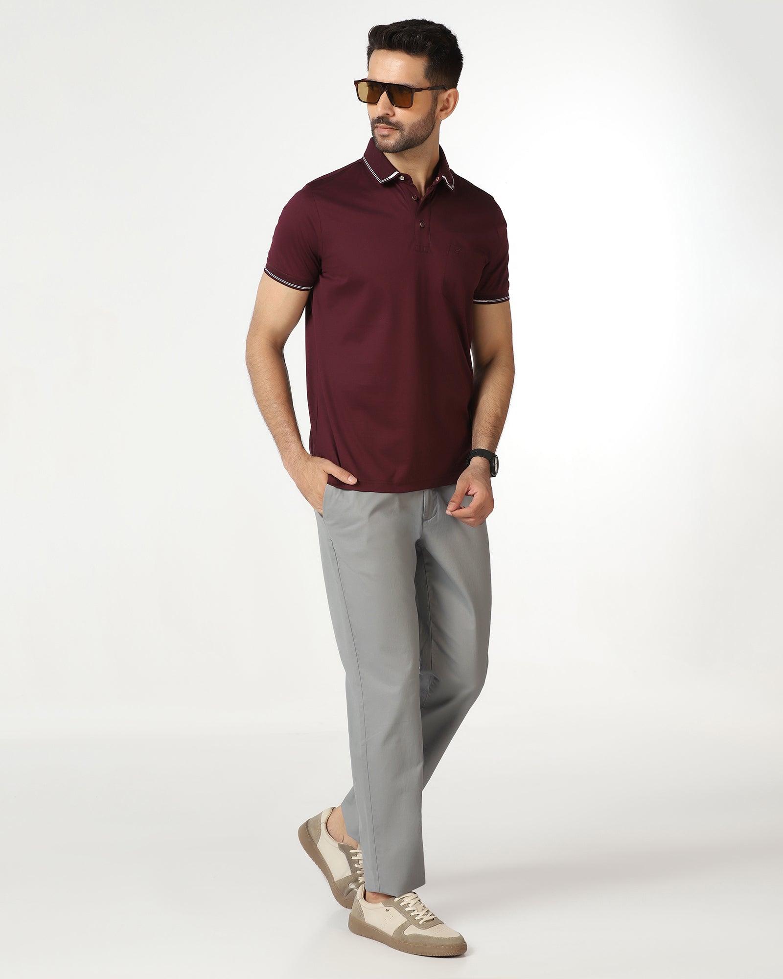 Grey Solid Khakis - Mario
