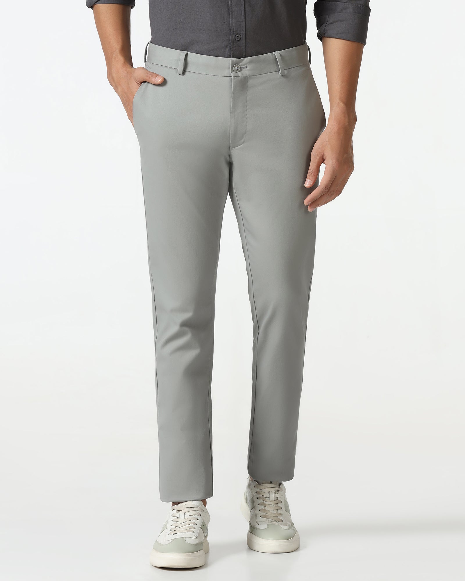 Grey Solid Khakis - Mario
